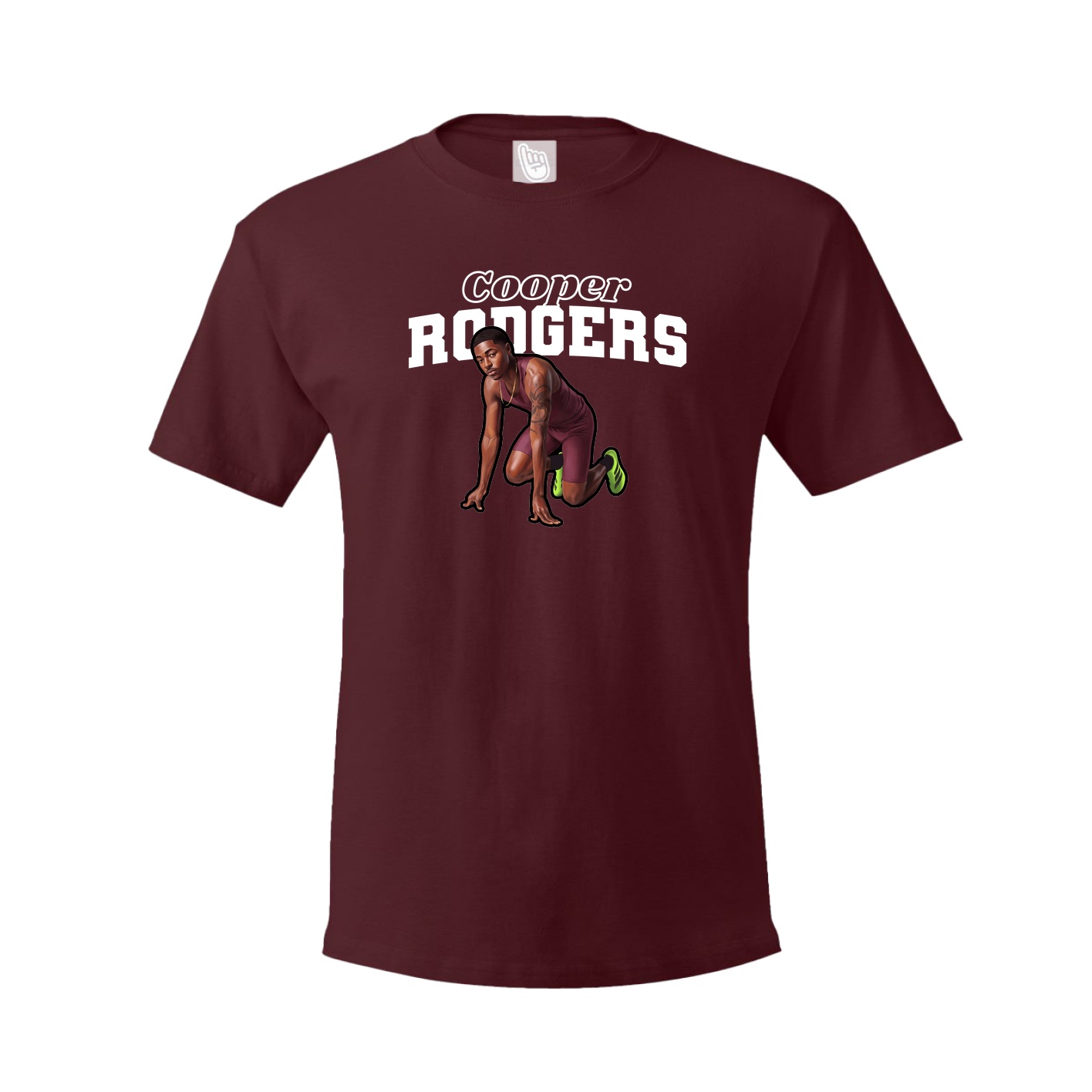 Youth Tee — Name Arch in Maroon