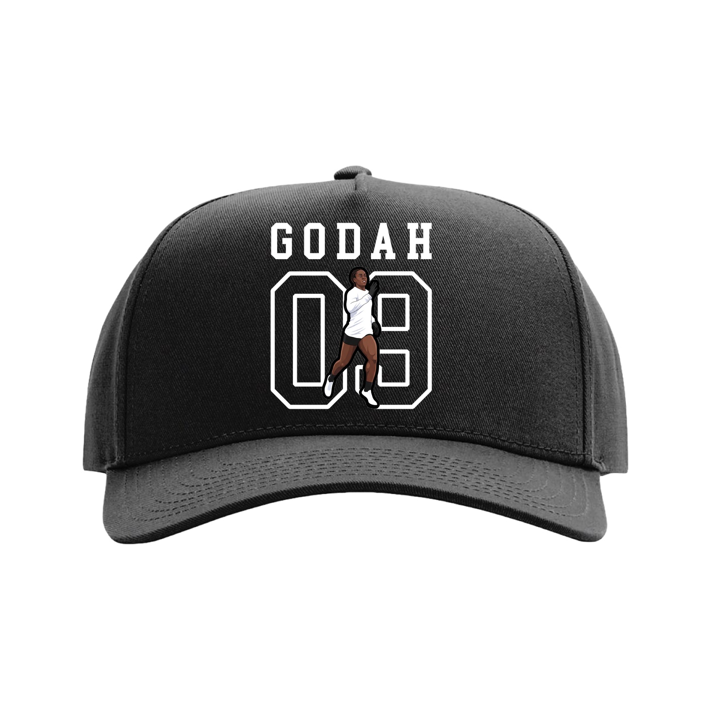 Full Fabric Five-Panel Champ Cap — Shirsey in Black