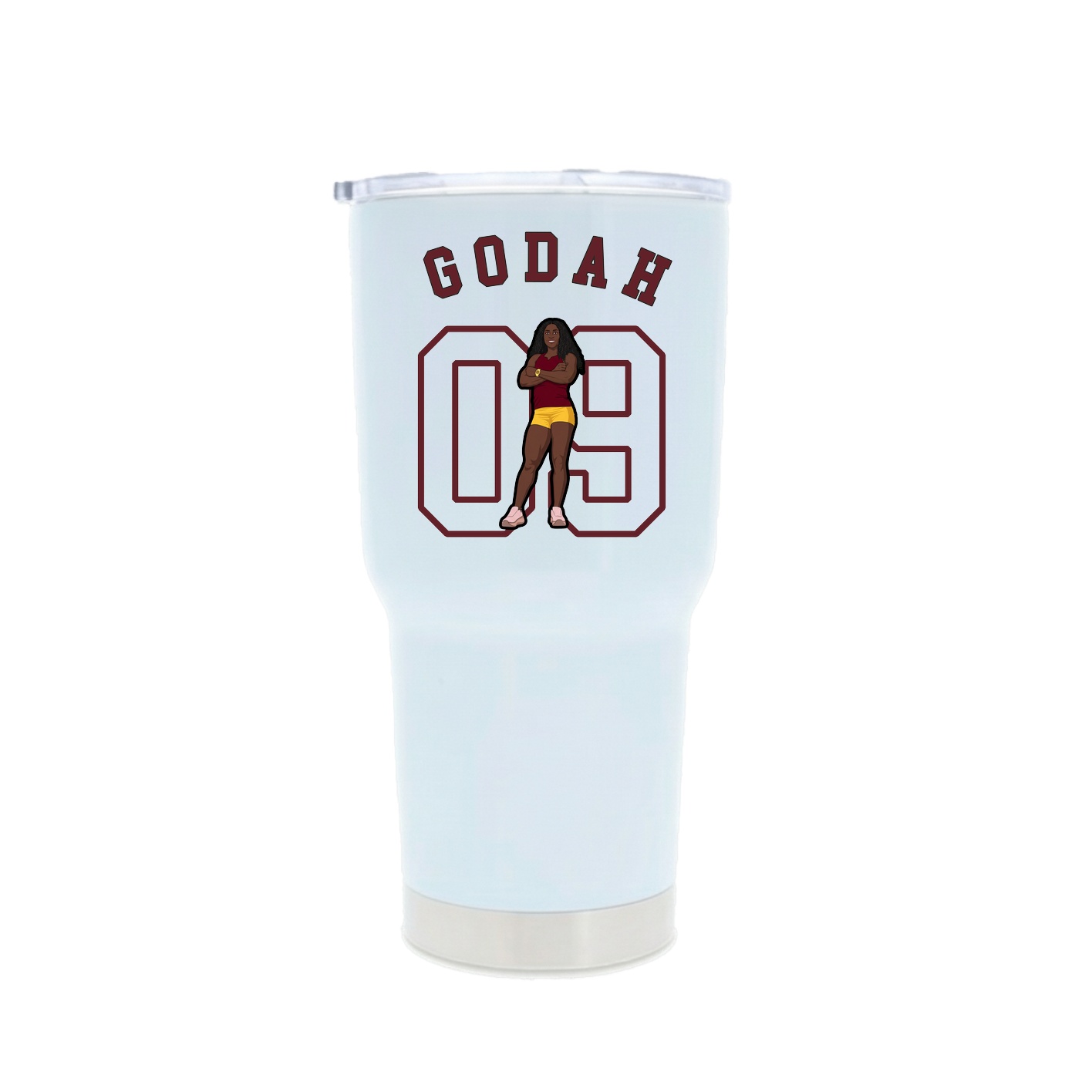 30oz Stainless Steel Tumbler — Shirsey Arch in White