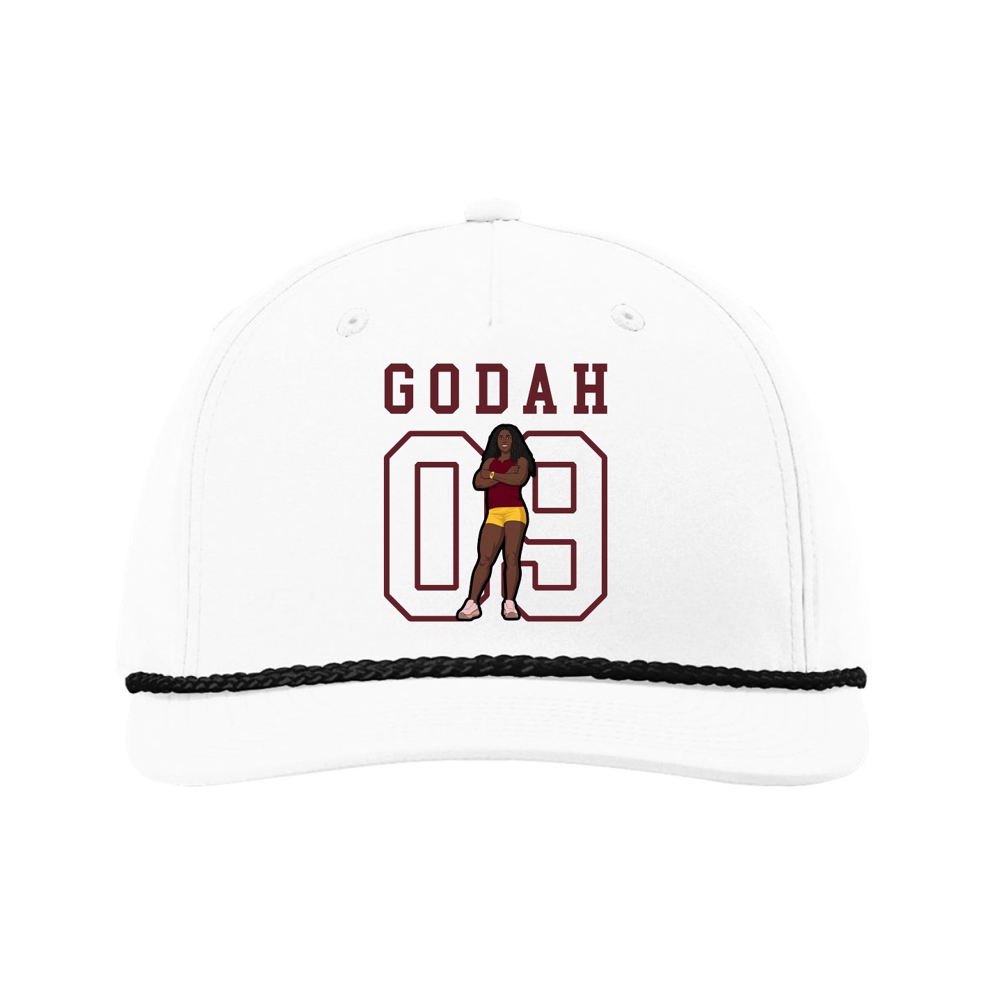 Five-Panel Classic Rope Cap — Shirsey in White