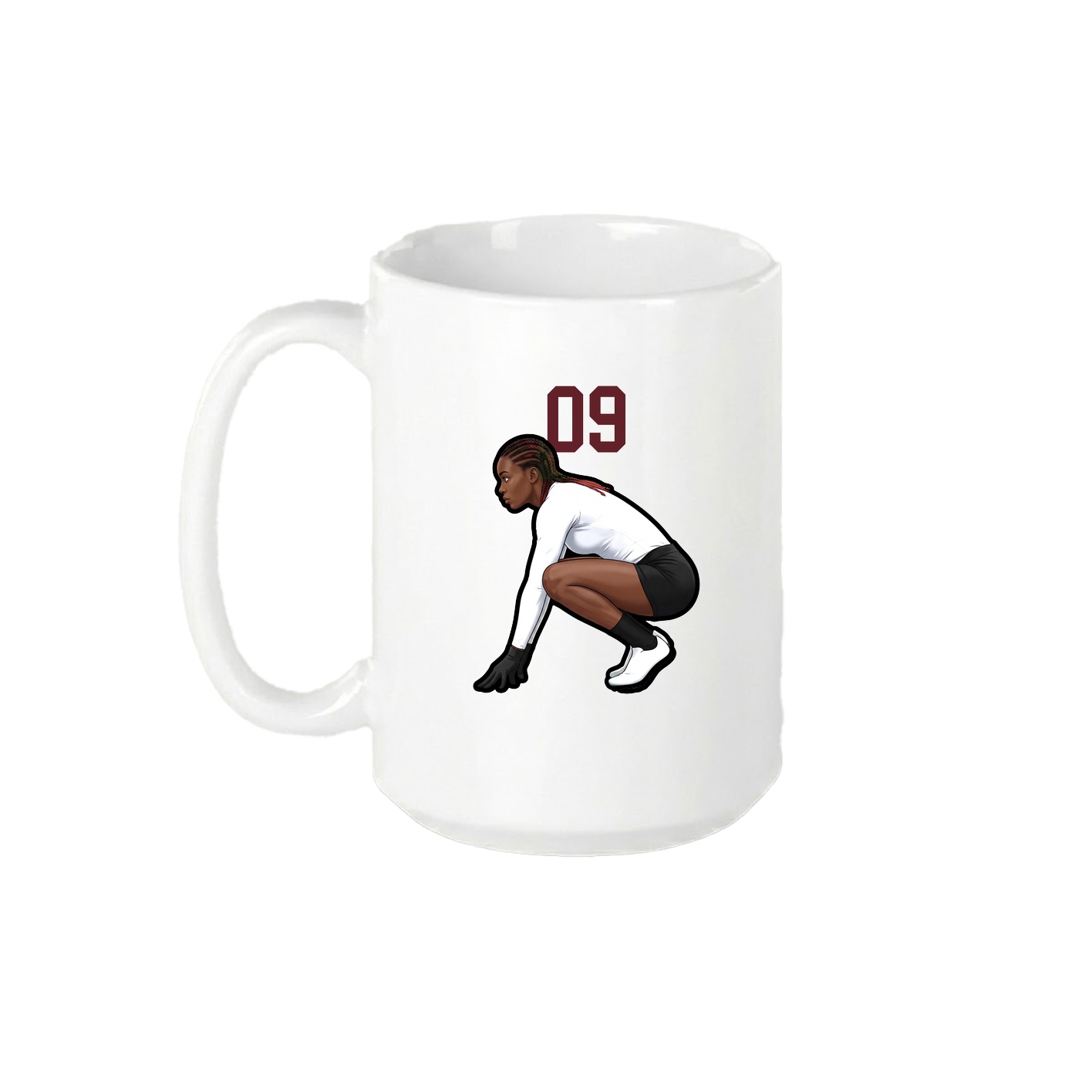 15oz Coffee Mug — Number Top in White