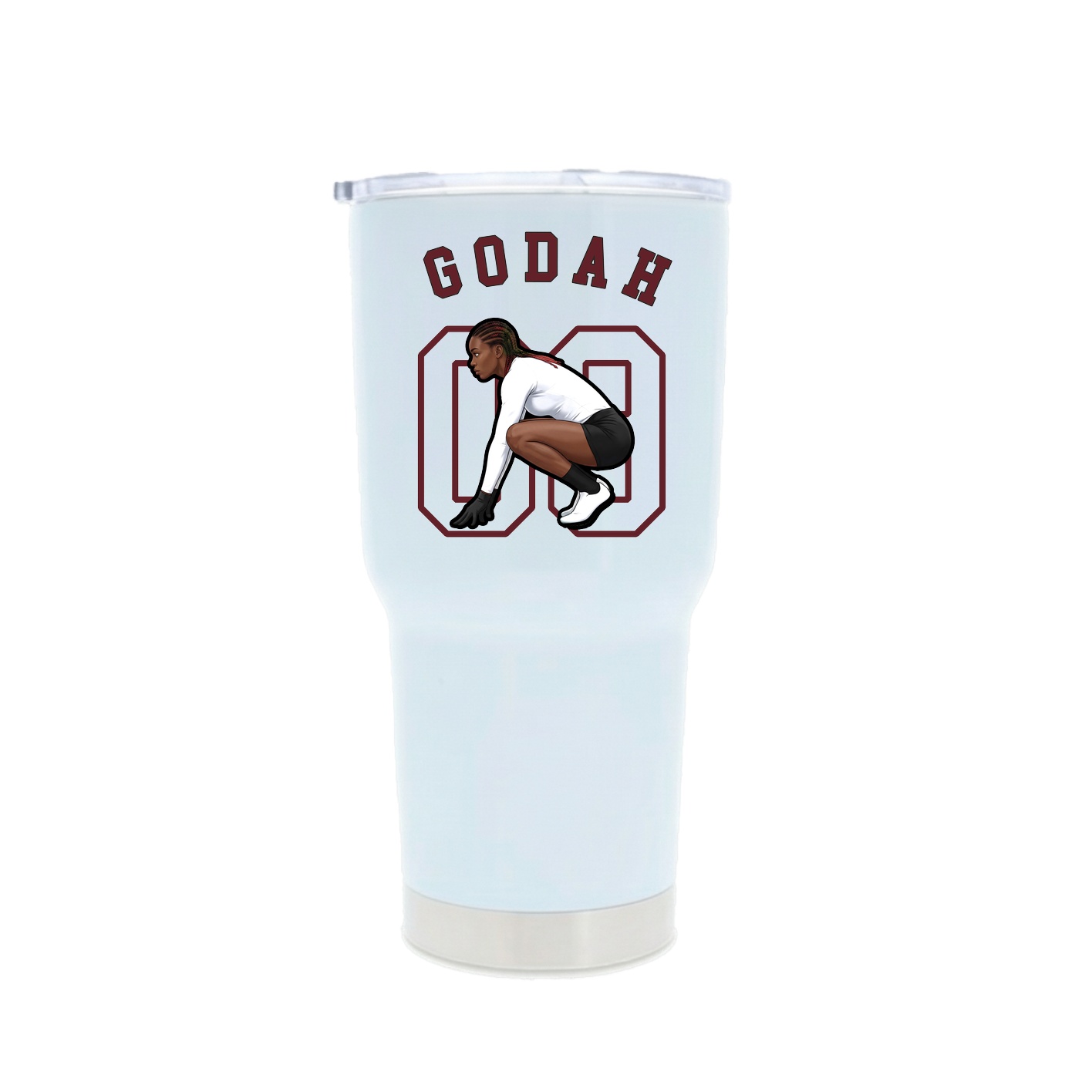 30oz Stainless Steel Tumbler — Shirsey Arch in White