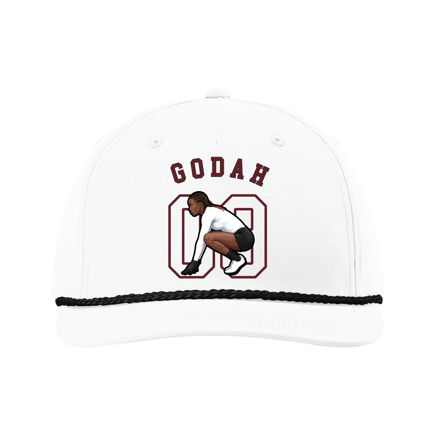 Five-Panel Classic Rope Cap — Shirsey Arch in White