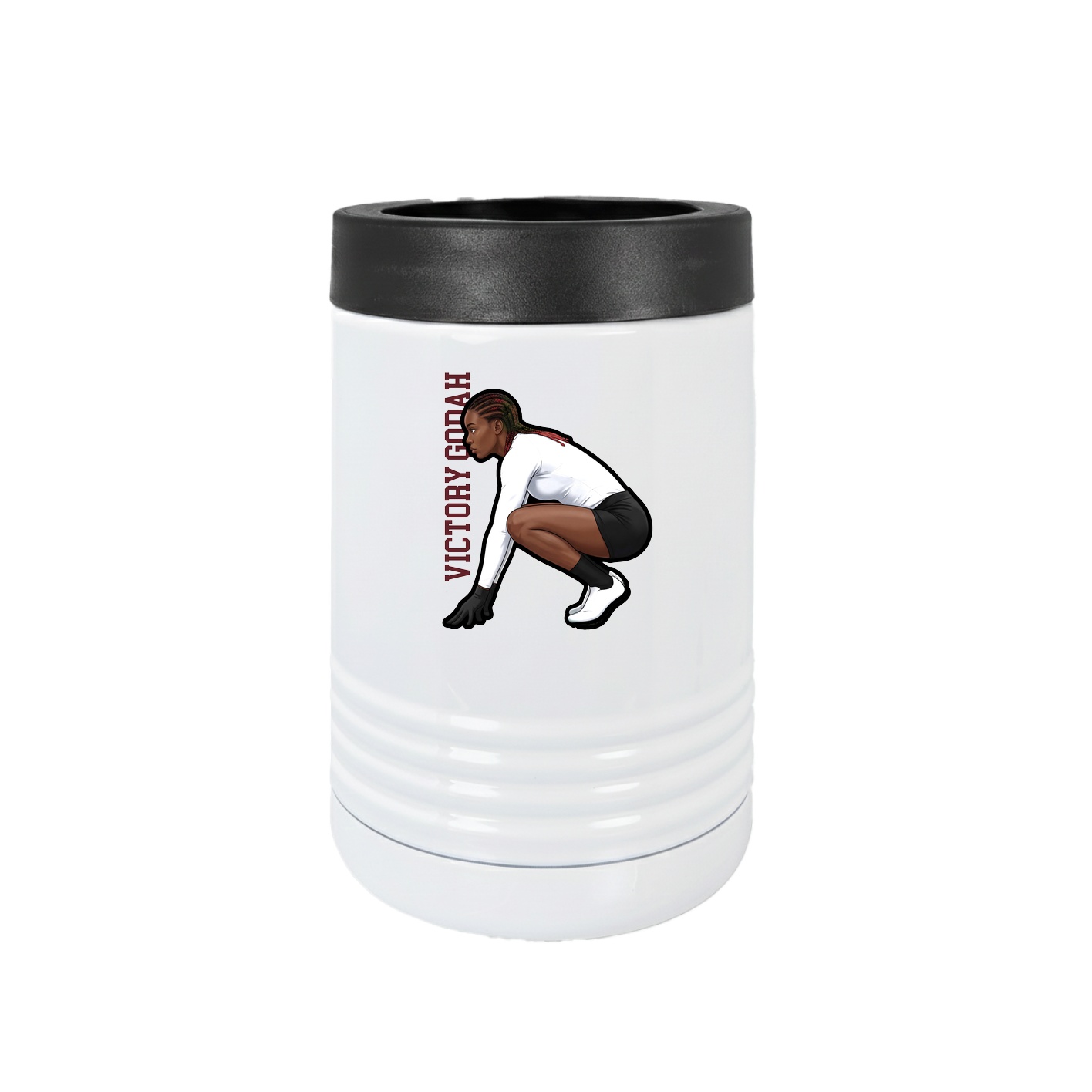 Beverage Holder — Name Vertical in White