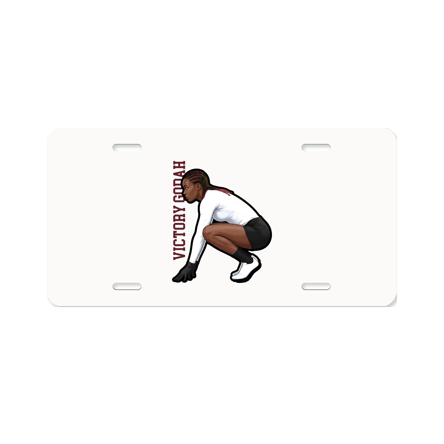 License Plate — Name Vertical in Classic