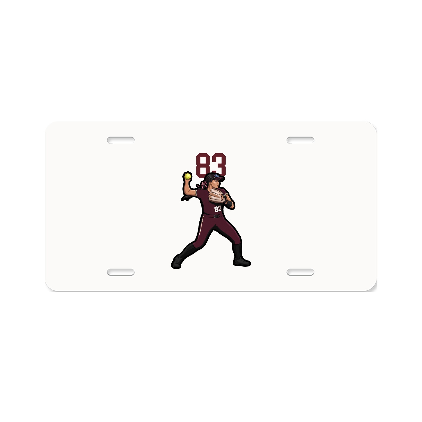 License Plate — Number Top in Classic