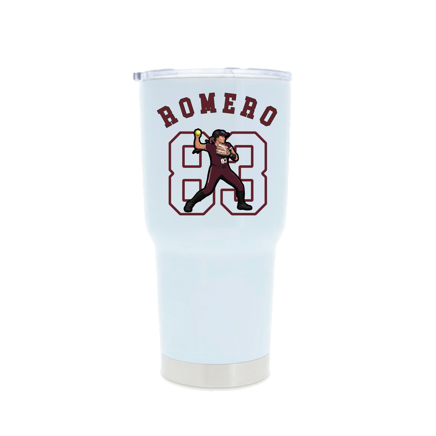 30oz Stainless Steel Tumbler — Shirsey Arch in White
