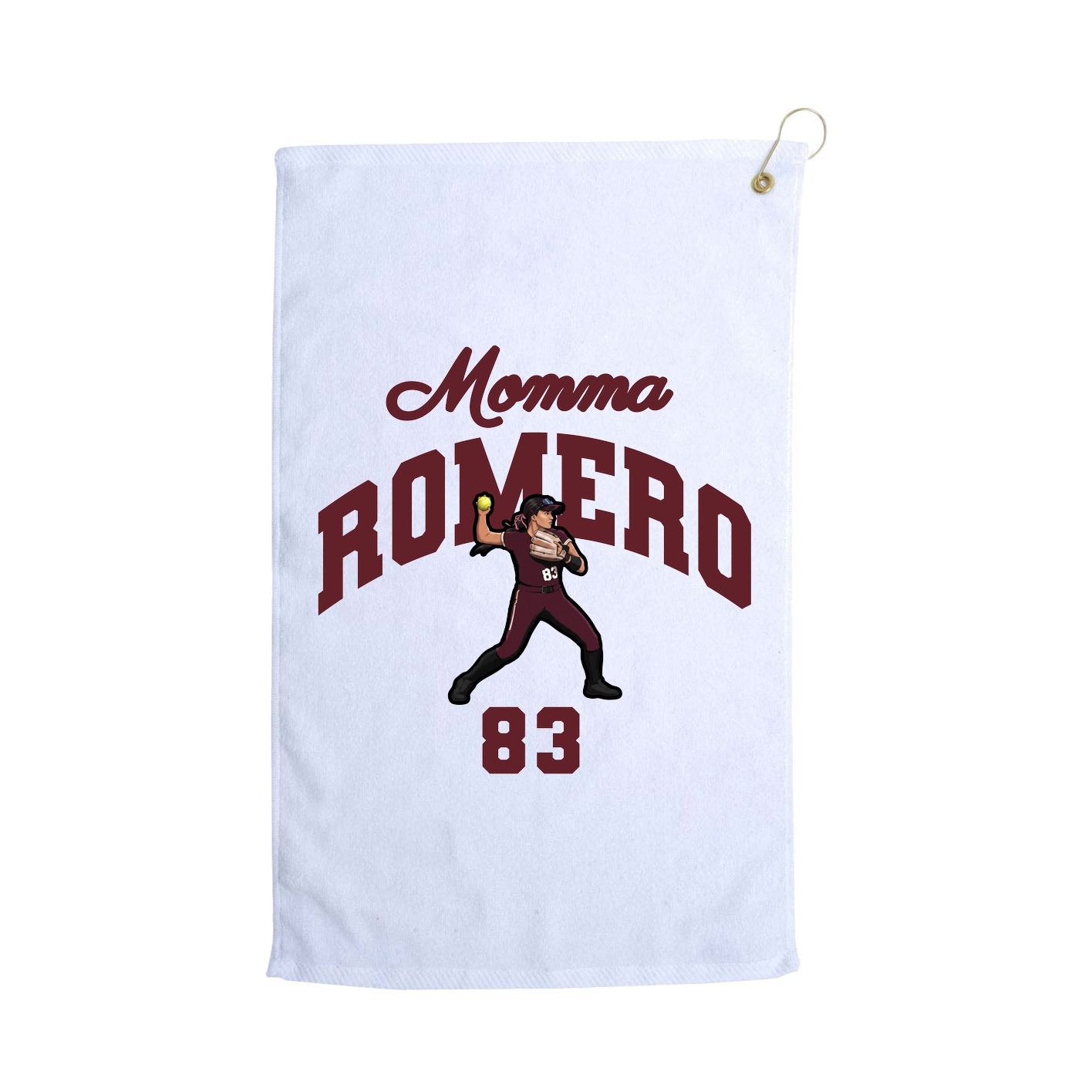 Golf Towel — Mothers Day Arch in White