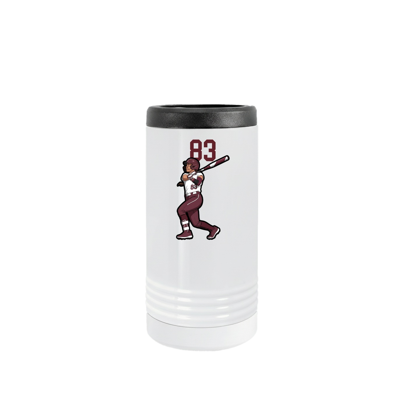 Slim Beverage Holder — Number Top in White