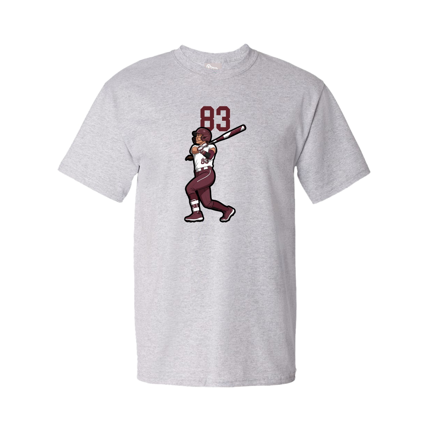 Youth Tee — Number Top in Grey