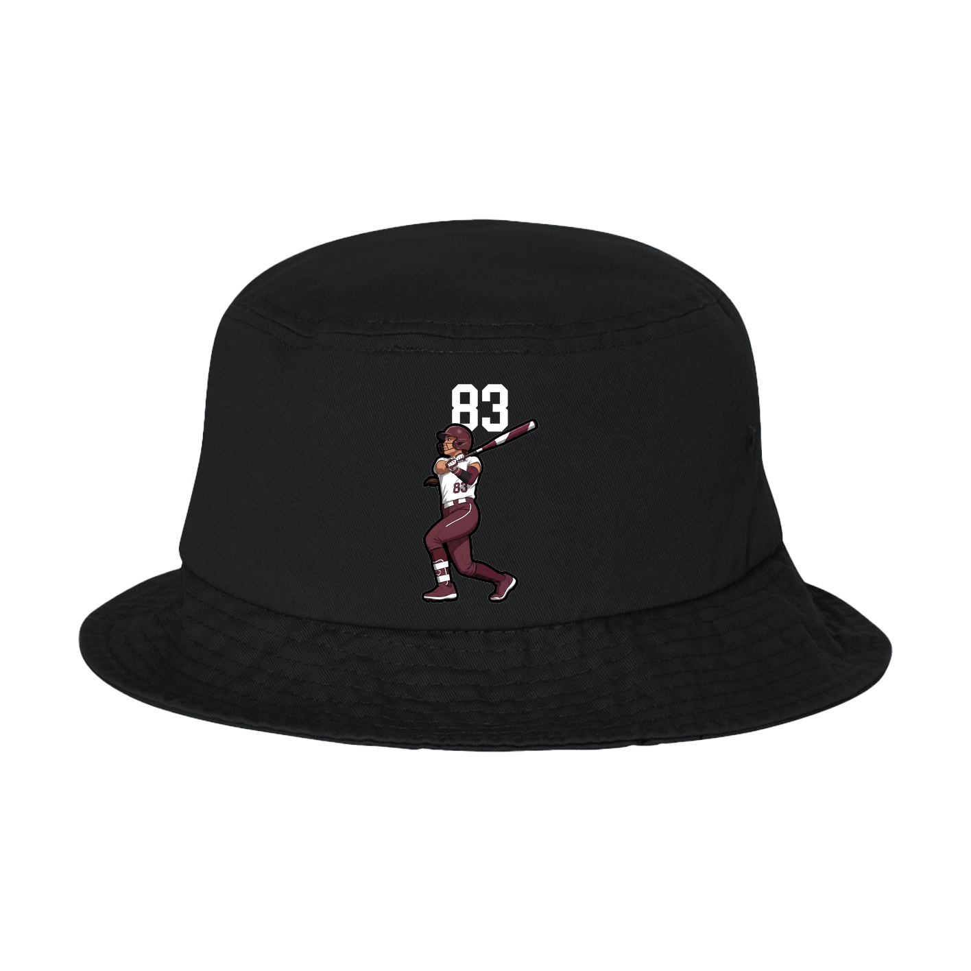 Bucket Cap — Number Top in Black