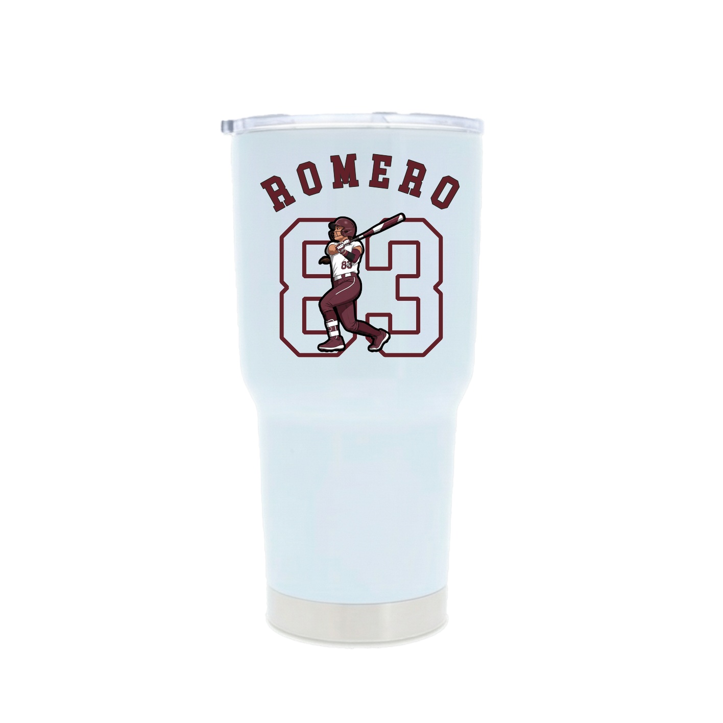 30oz Stainless Steel Tumbler — Shirsey Arch in White