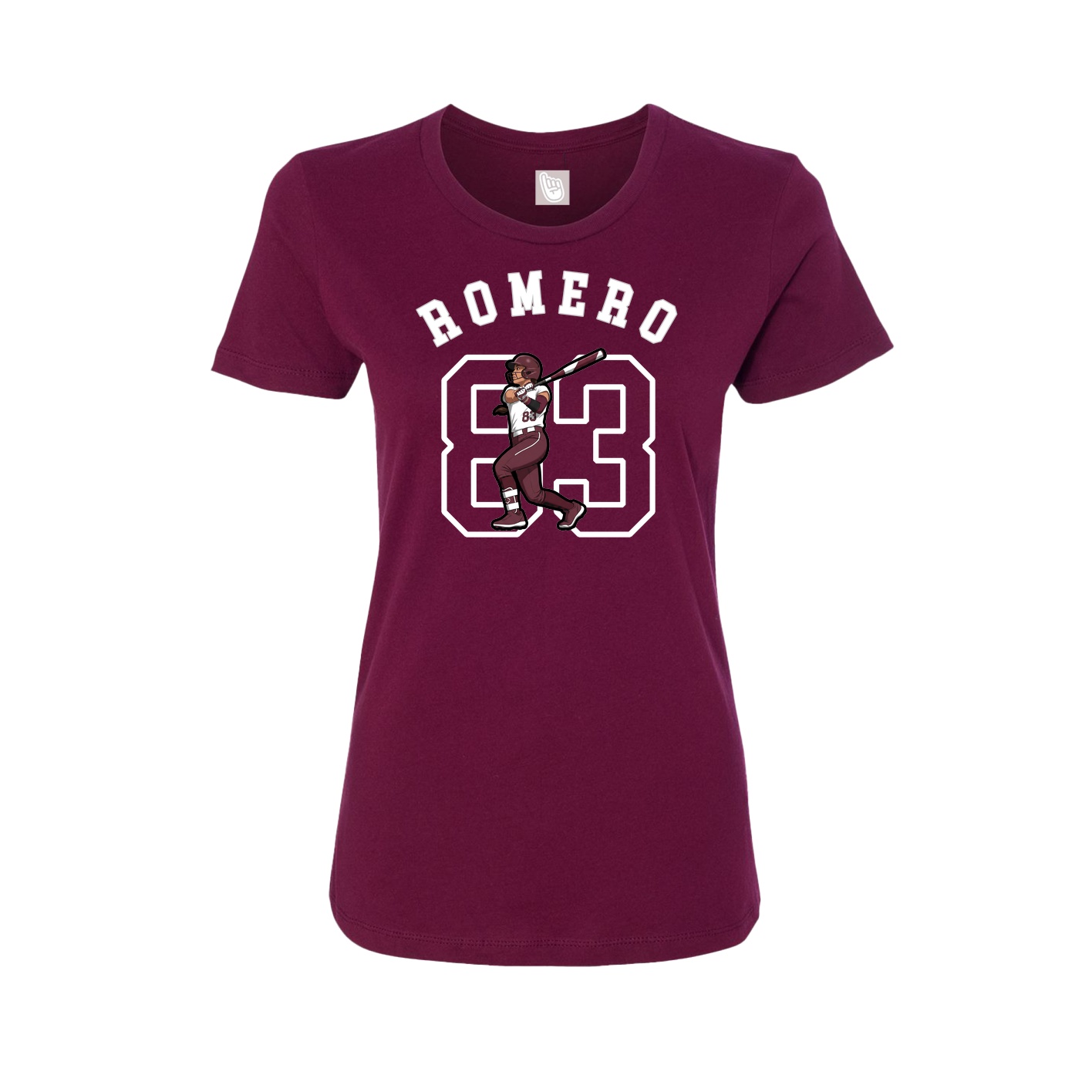 Fitted Women's Tee — Shirsey Arch in Maroon
