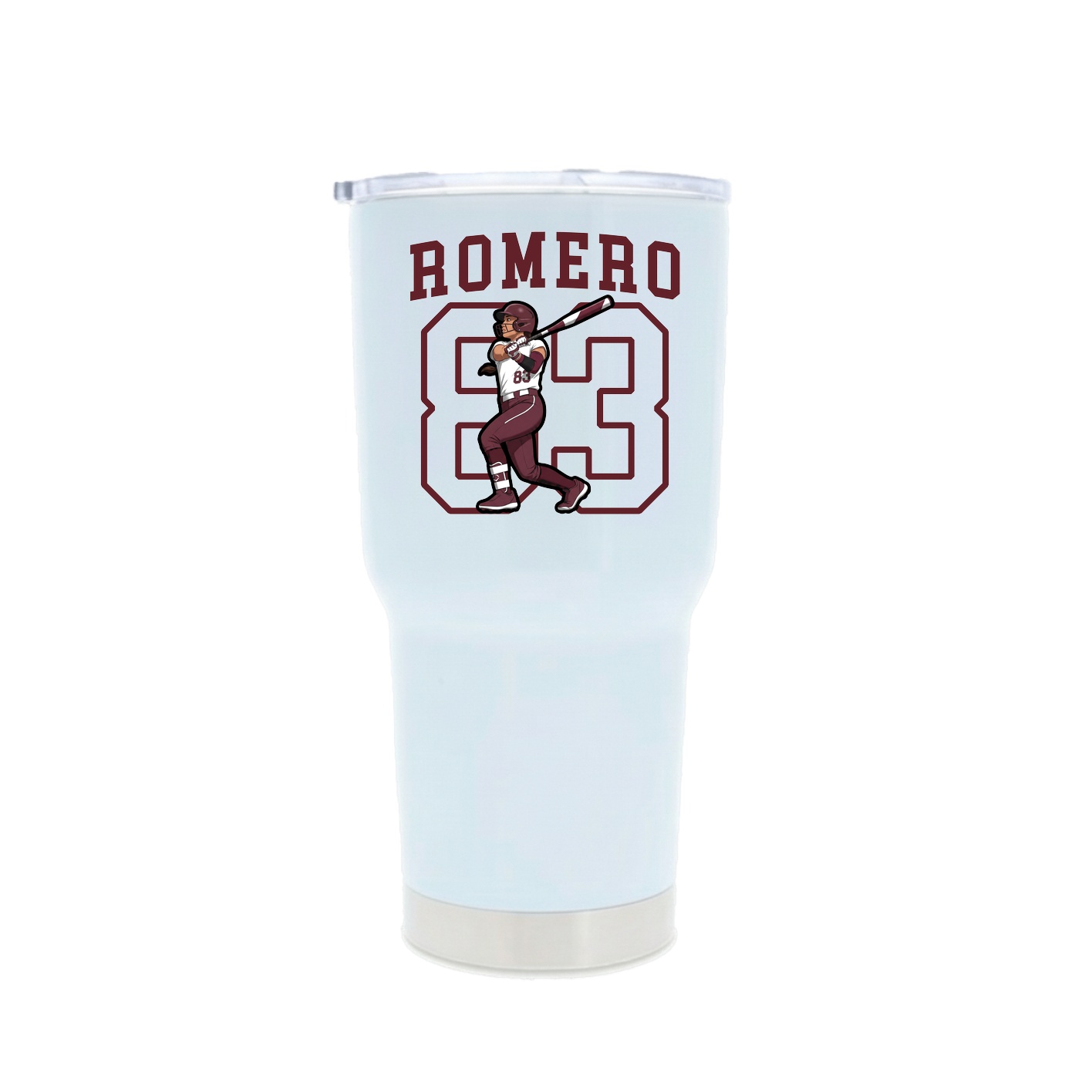 30oz Stainless Steel Tumbler — Shirsey in White
