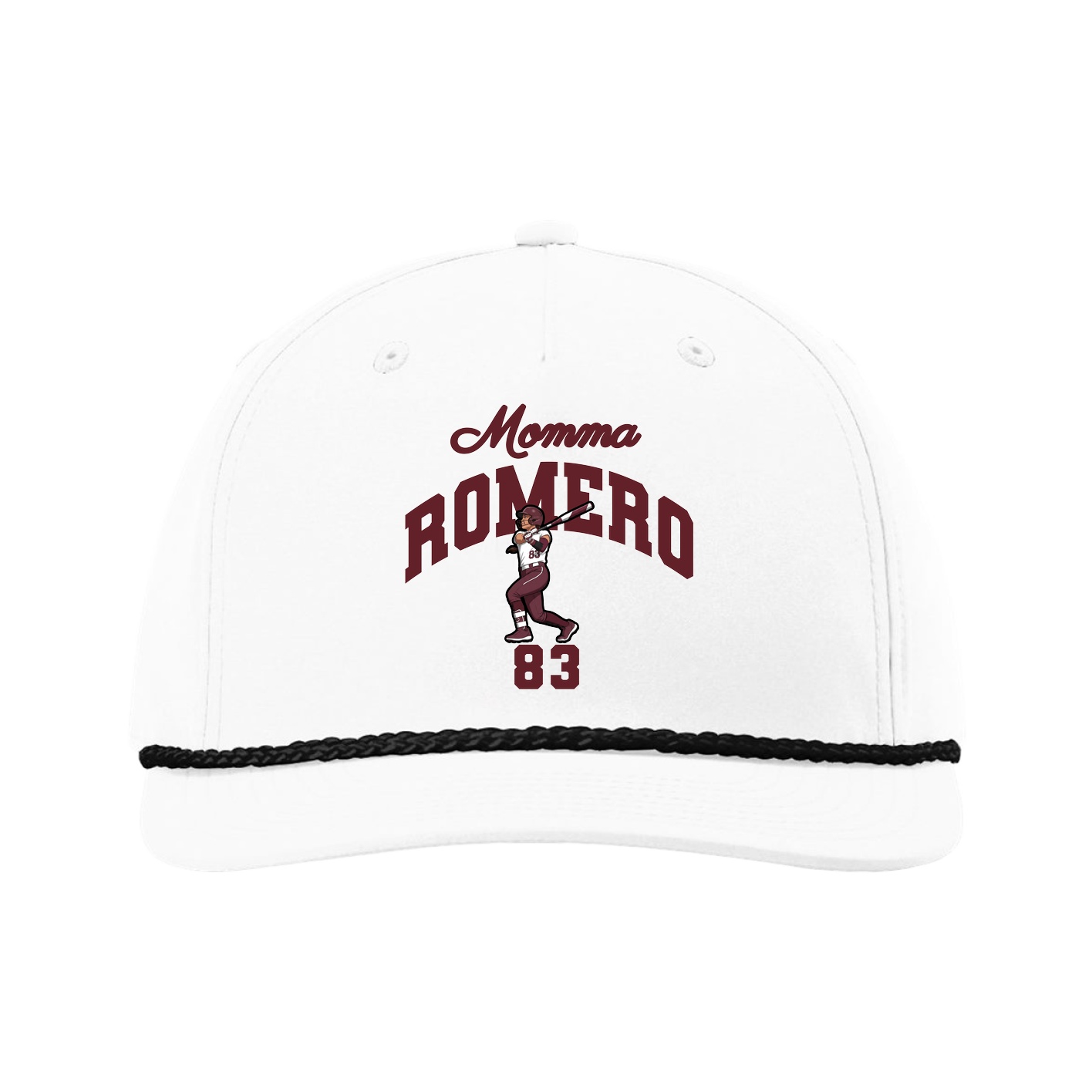 Five-Panel Classic Rope Cap — Mothers Day Arch in White