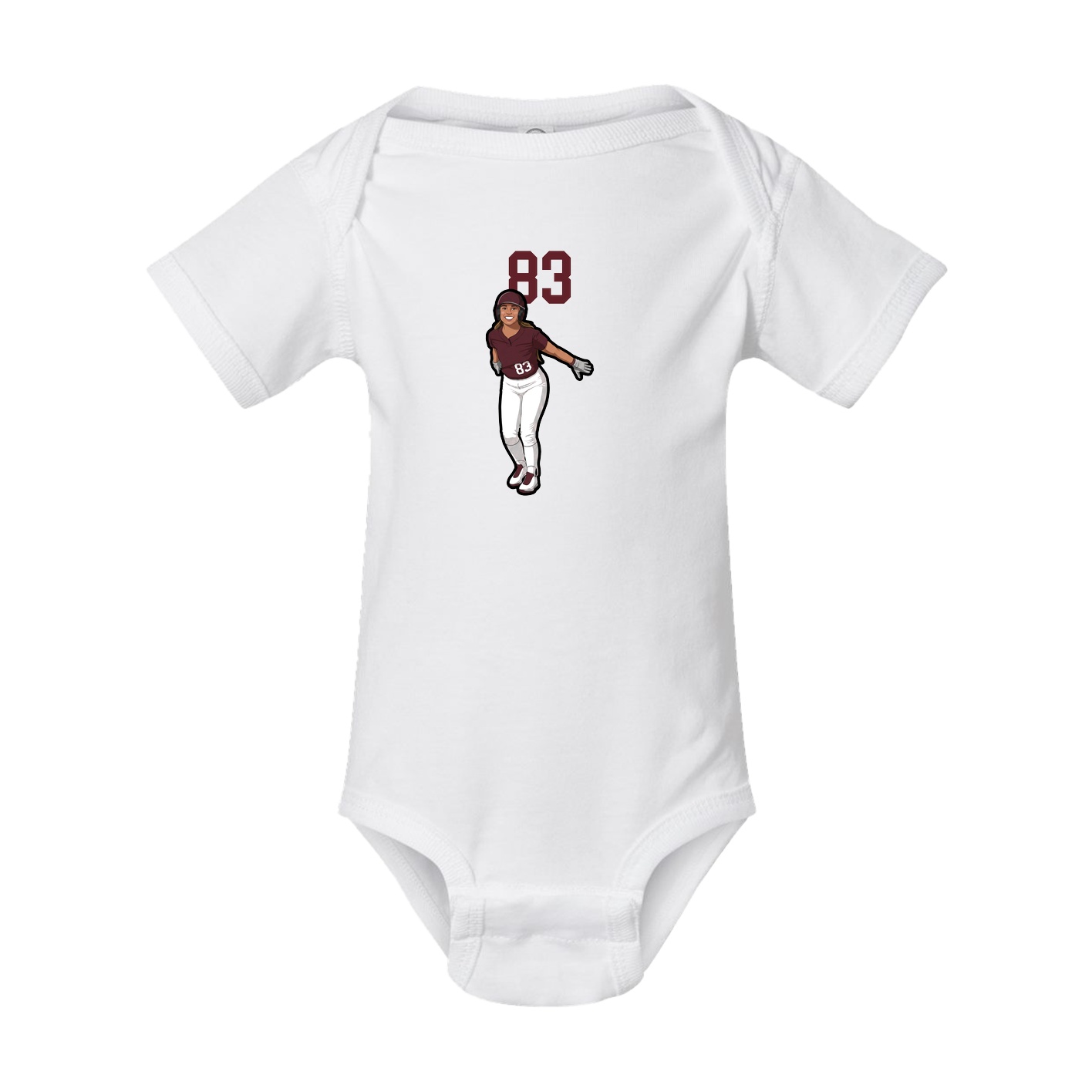 Baby Onesie — Number Top in White