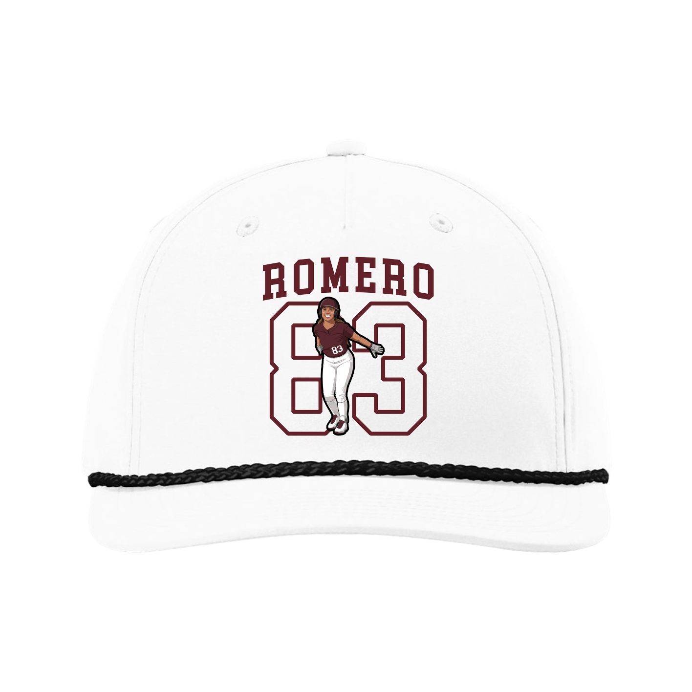 Five-Panel Classic Rope Cap — Shirsey in White