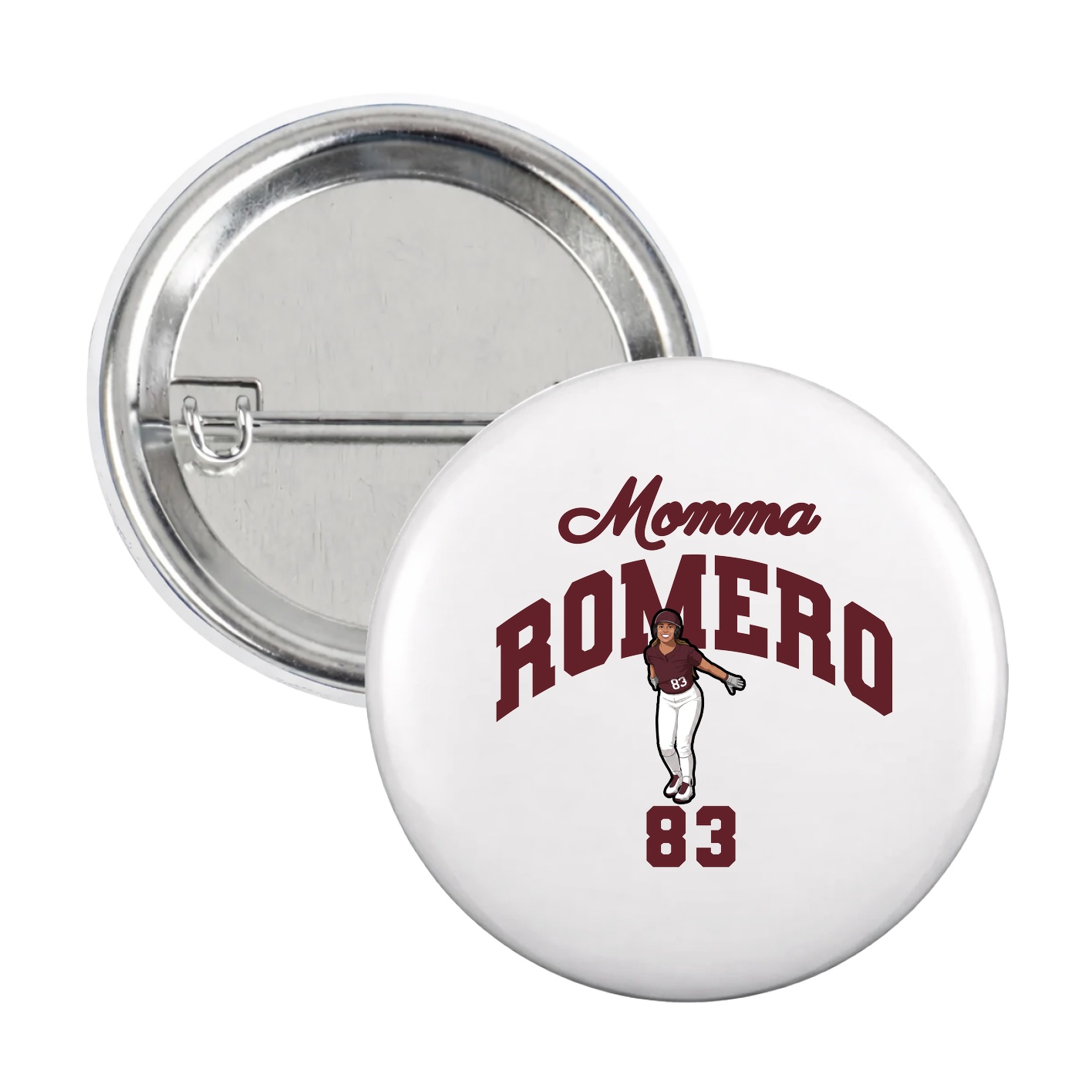 Game Day Button — Mothers Day Arch in White