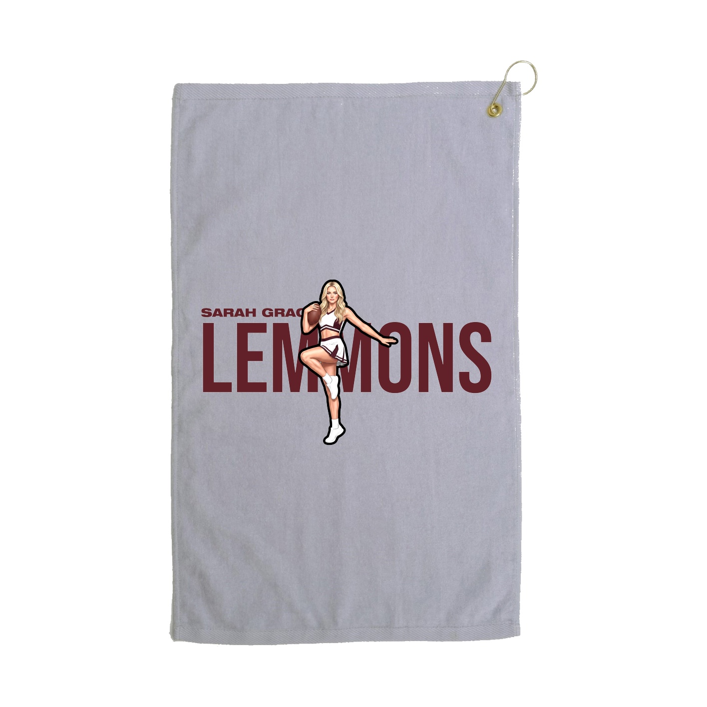 Golf Towel — Player Name in Grey