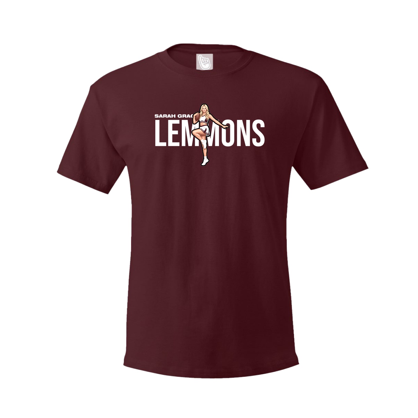 Youth Tee — Player Name in Maroon