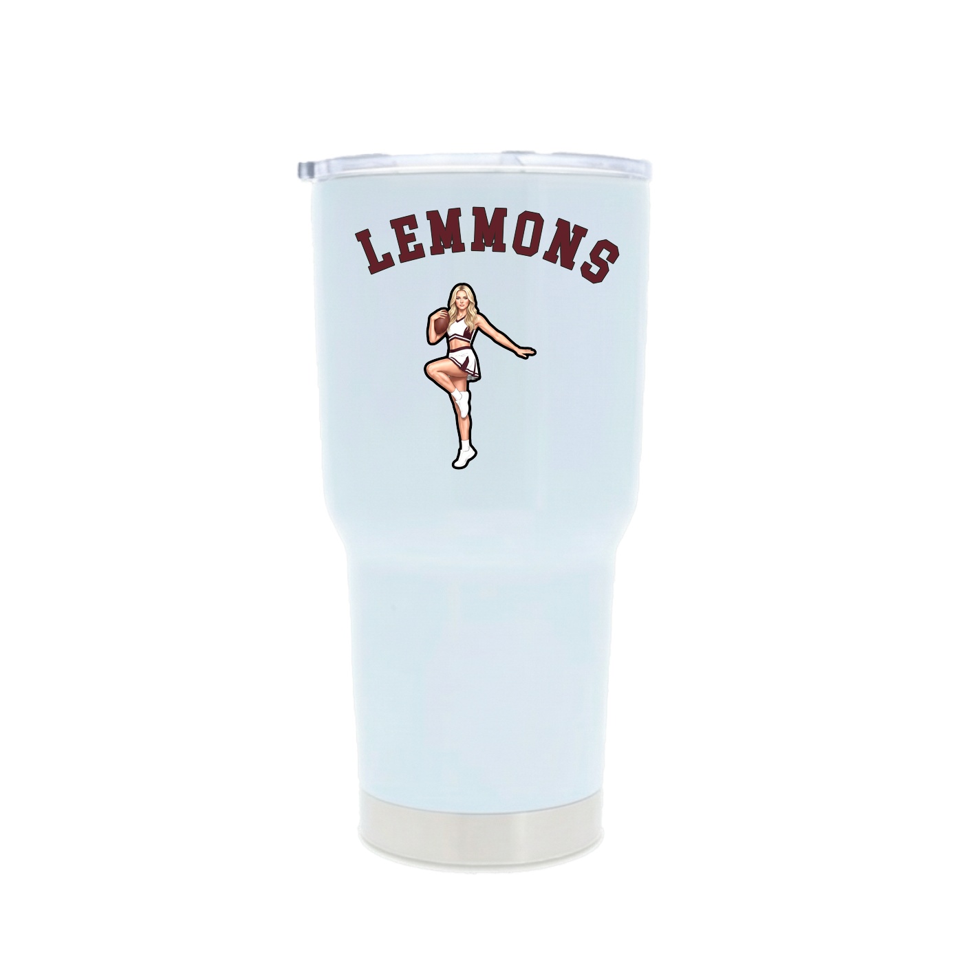 30oz Stainless Steel Tumbler — Shirsey Arch in White