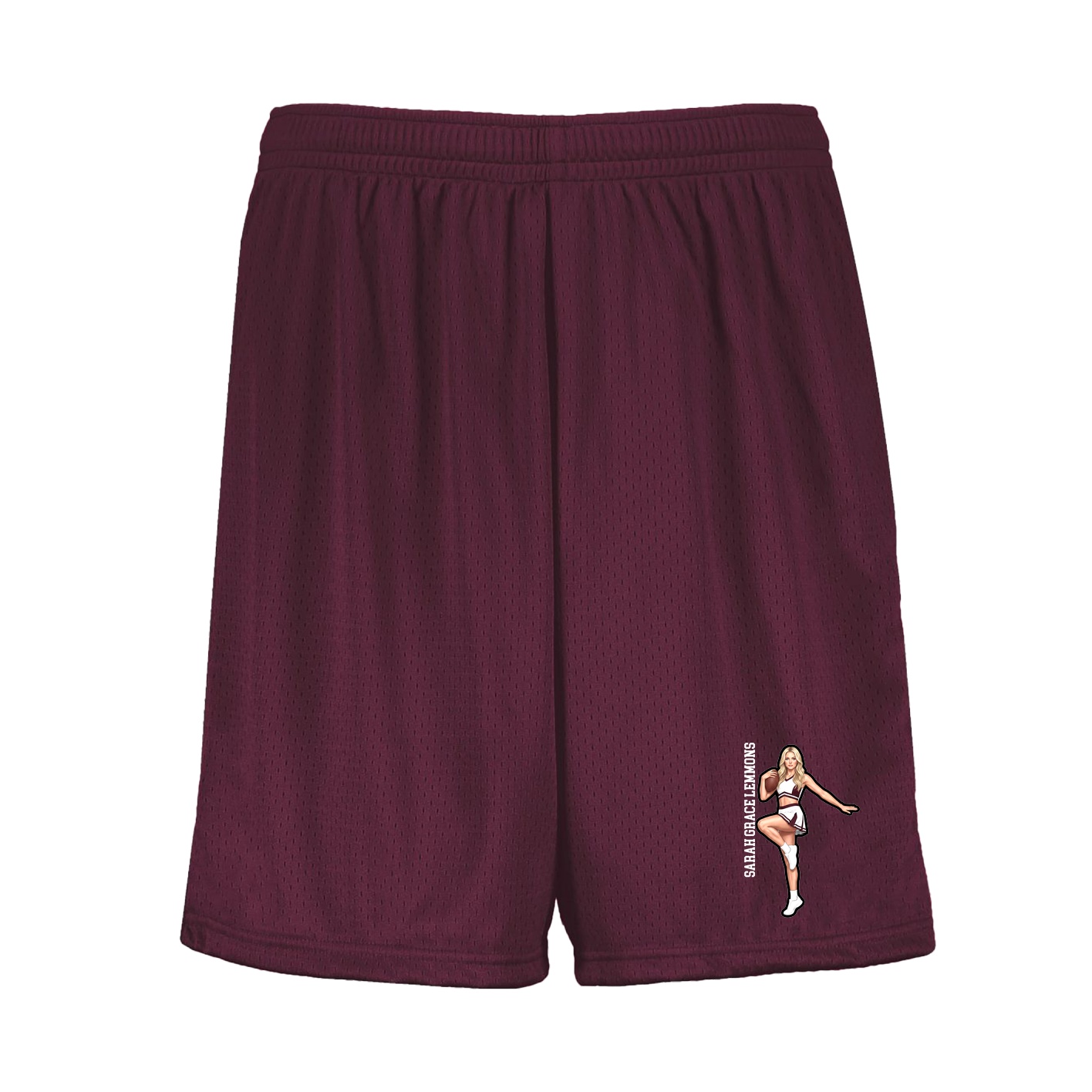 Shorts — Name Vertical in Maroon