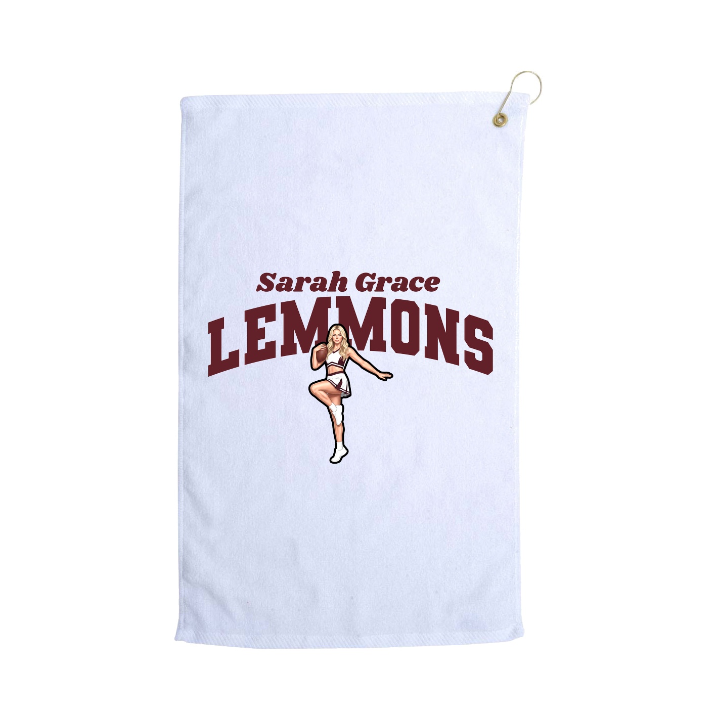 Golf Towel — Signature Arch in White