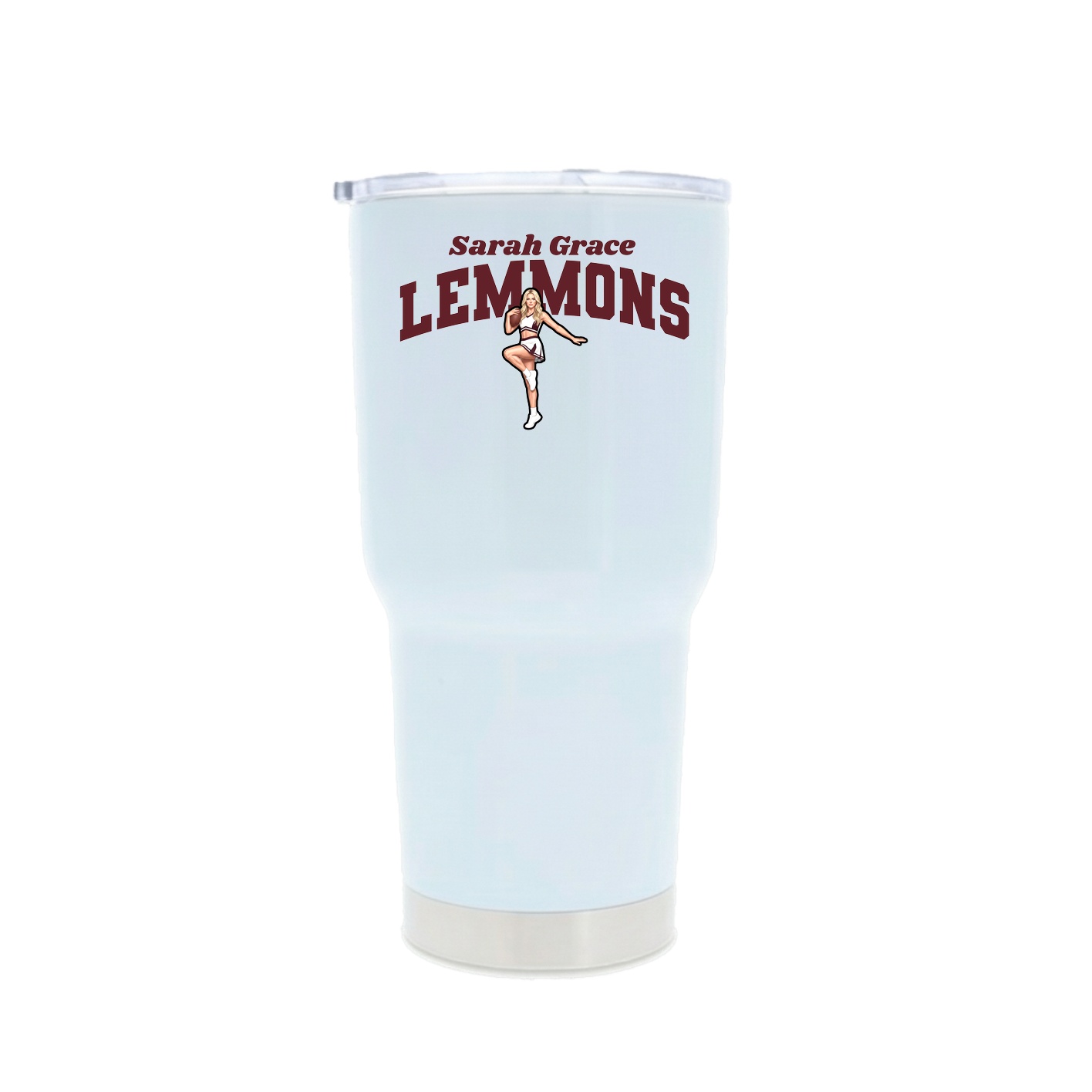 30oz Stainless Steel Tumbler — Signature Arch in White