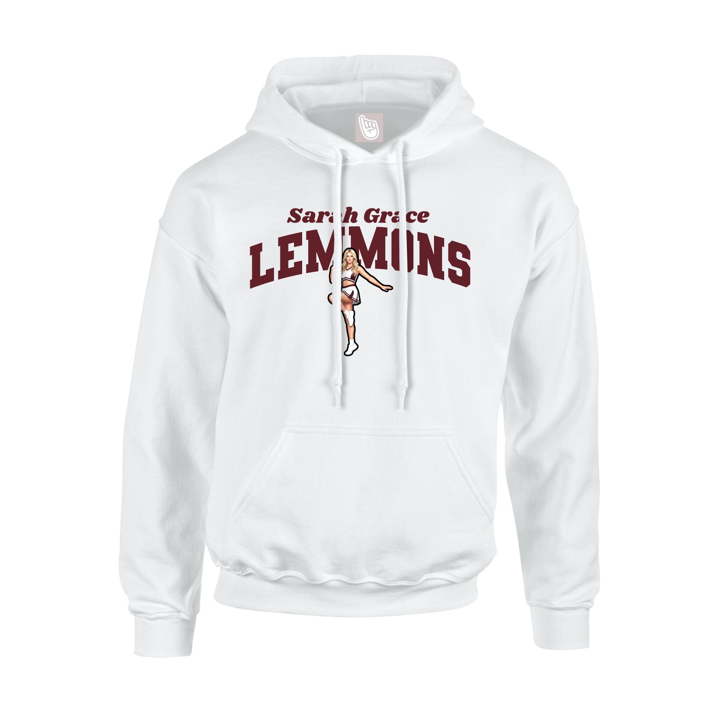 Hoodie — Signature Arch in White