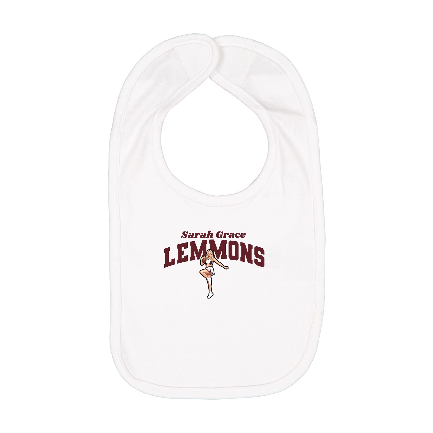 Infant Bib — Signature Arch in White