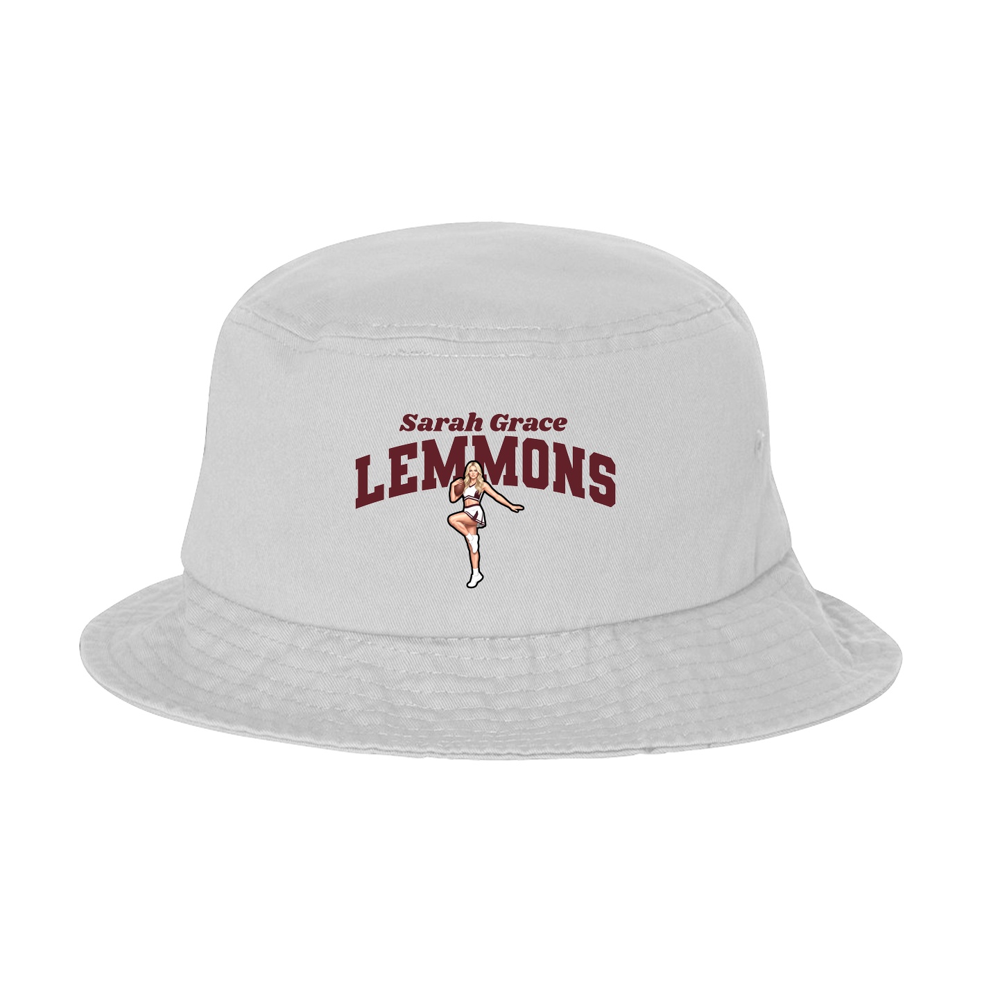 Bucket Cap — Signature Arch in White