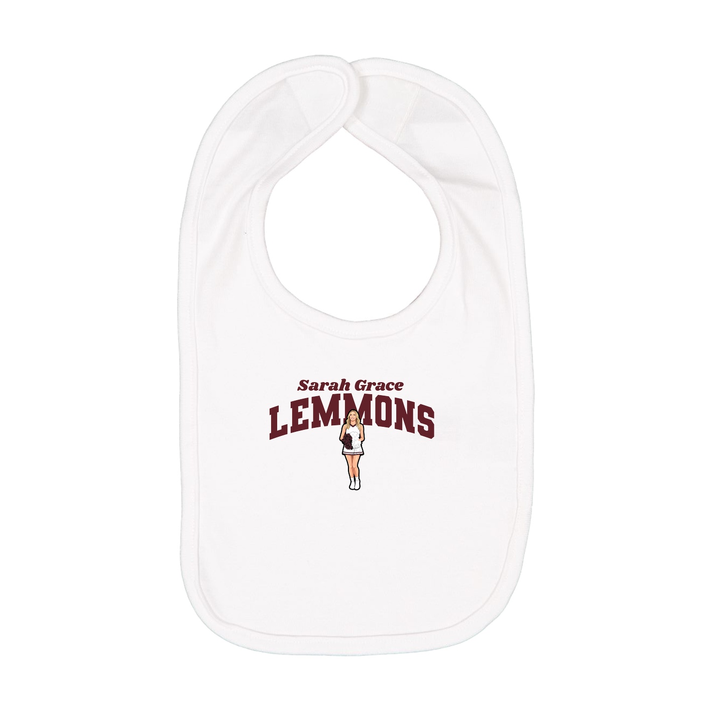 Infant Bib — Signature Arch in White