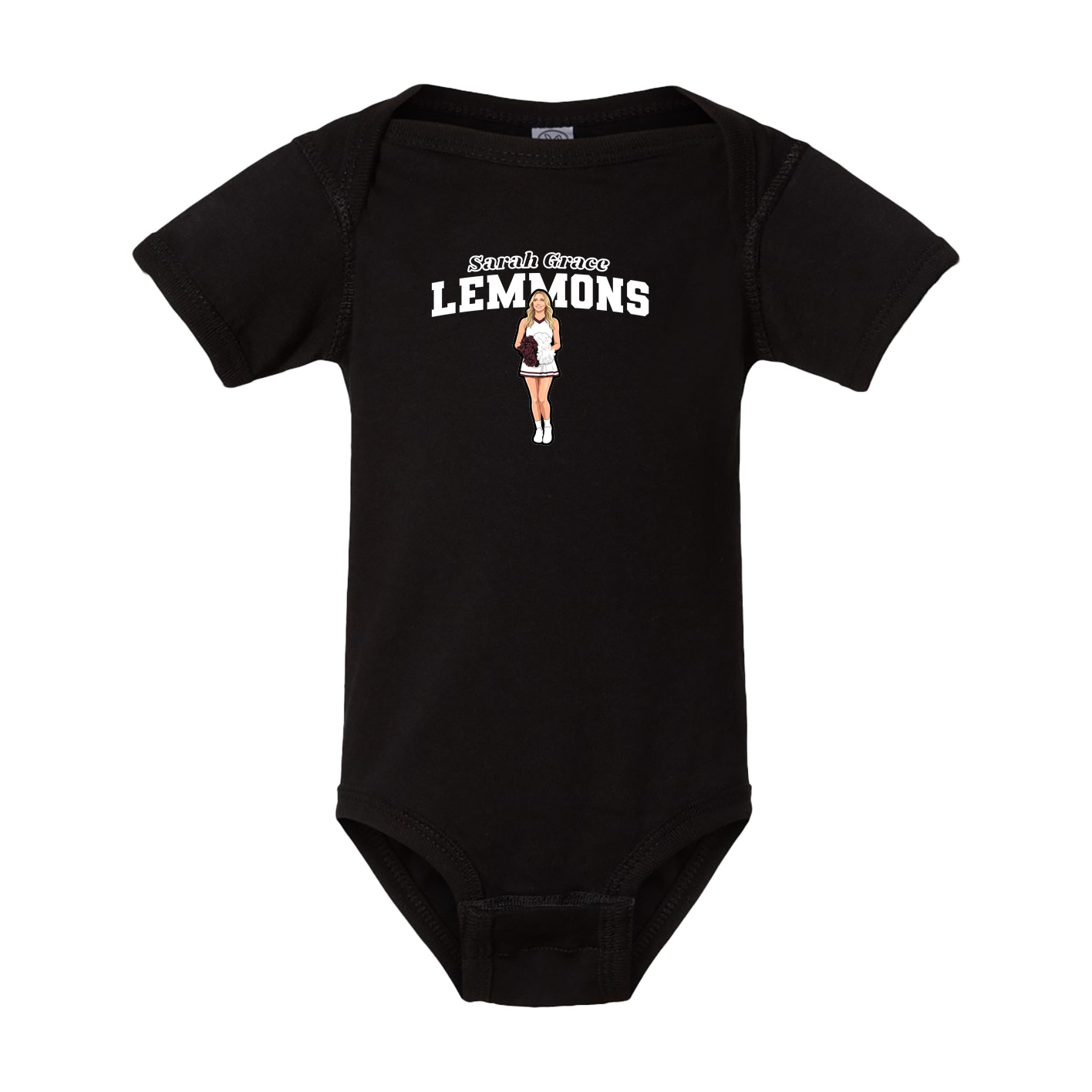 Baby Onesie — Name Arch in Black