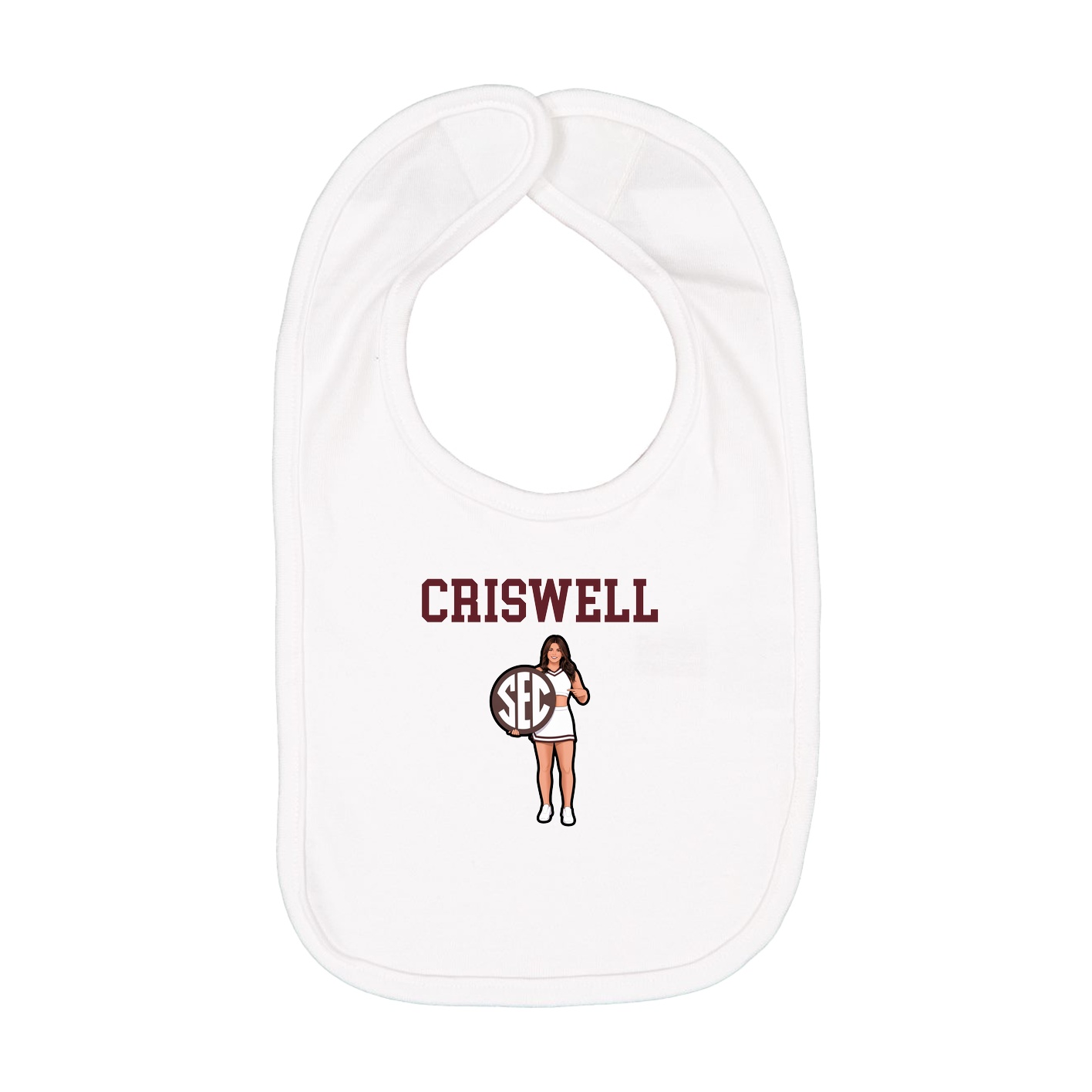 Infant Bib — Shirsey in White