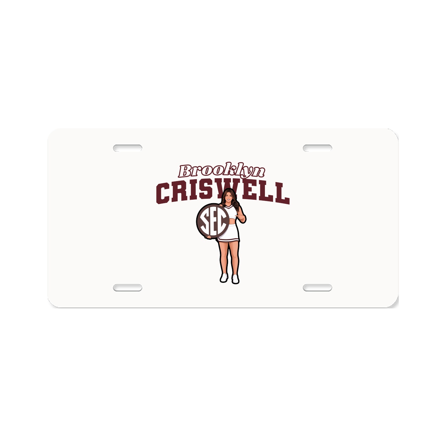 License Plate — Name Arch in Classic