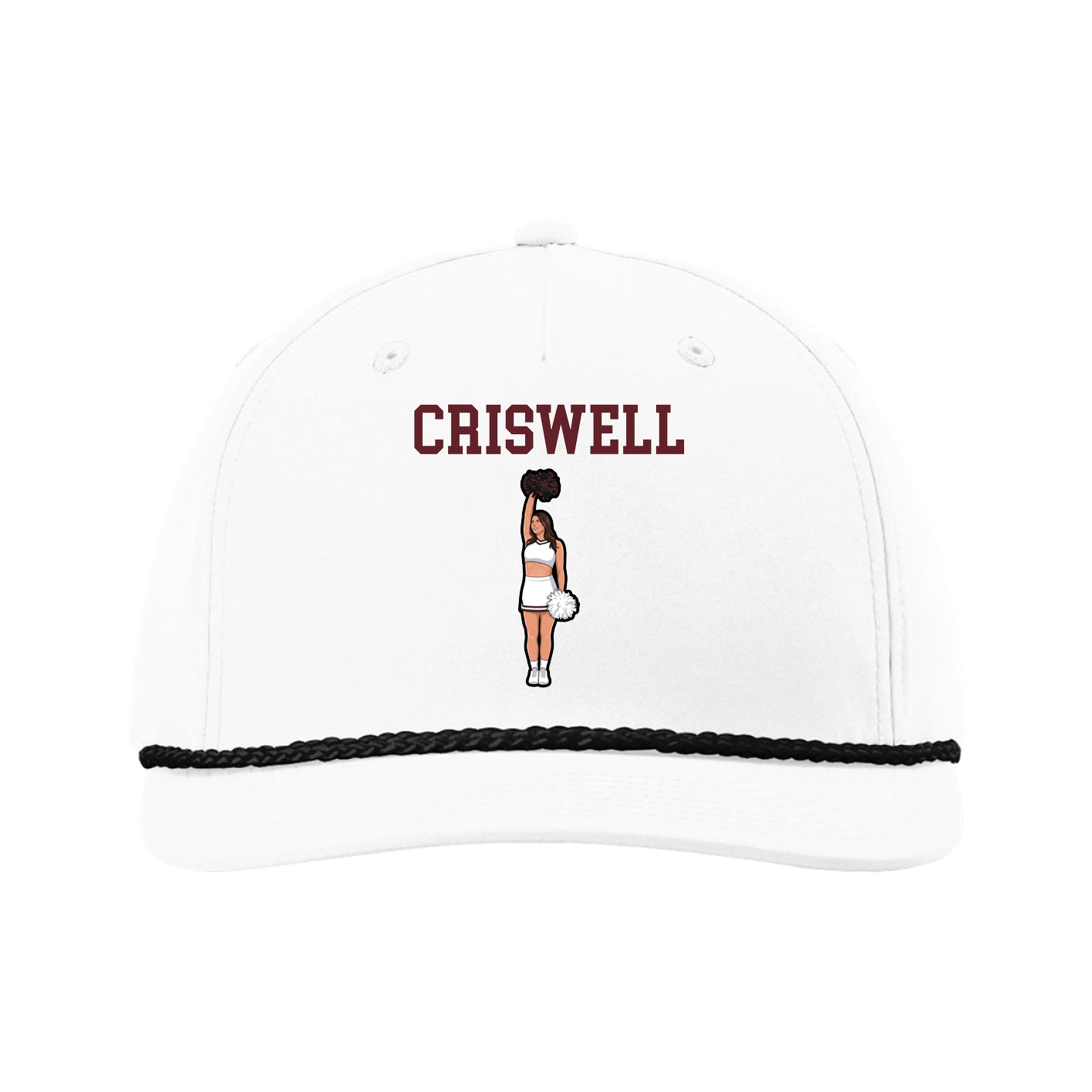 Five-Panel Classic Rope Cap — Shirsey in White