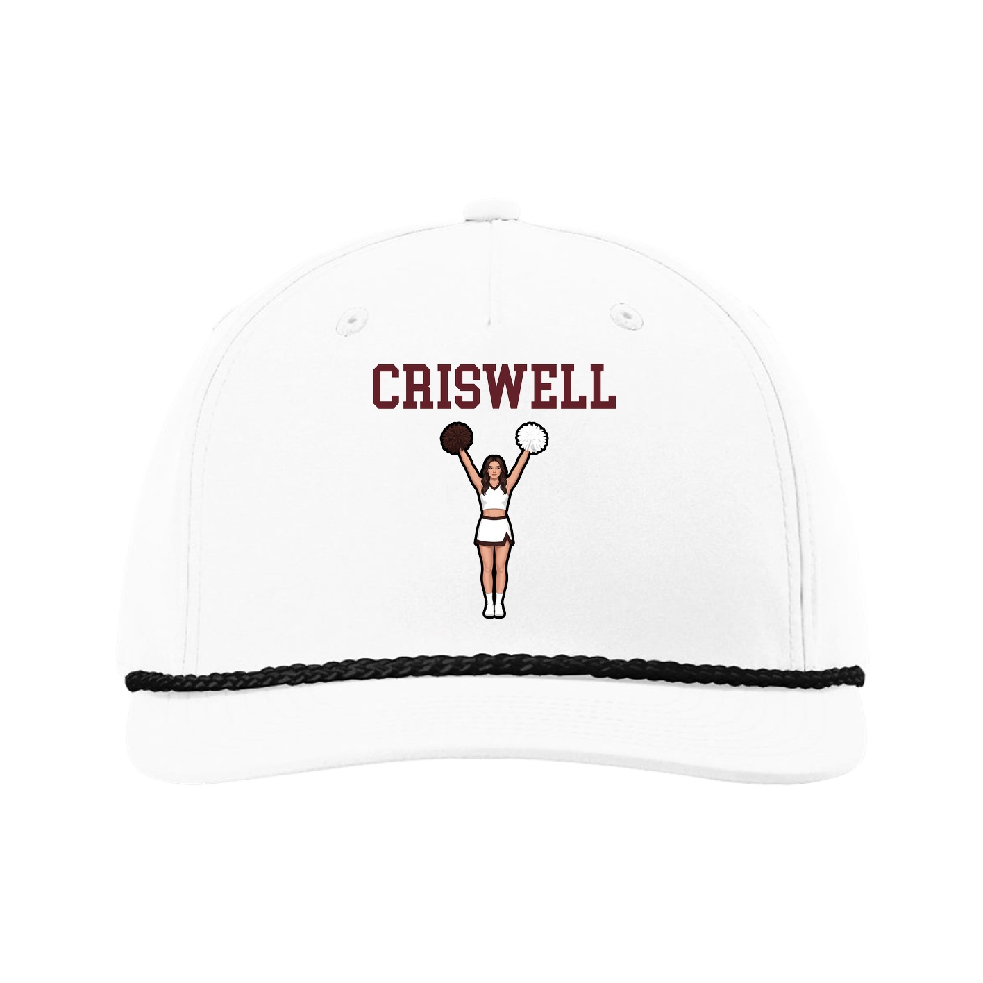 Five-Panel Classic Rope Cap — Shirsey in White