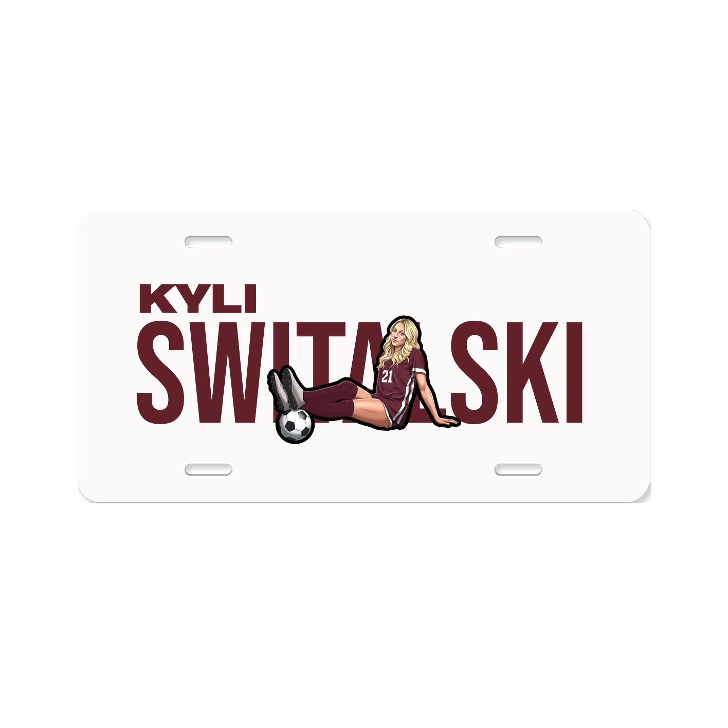 License Plate — Player Name in Classic