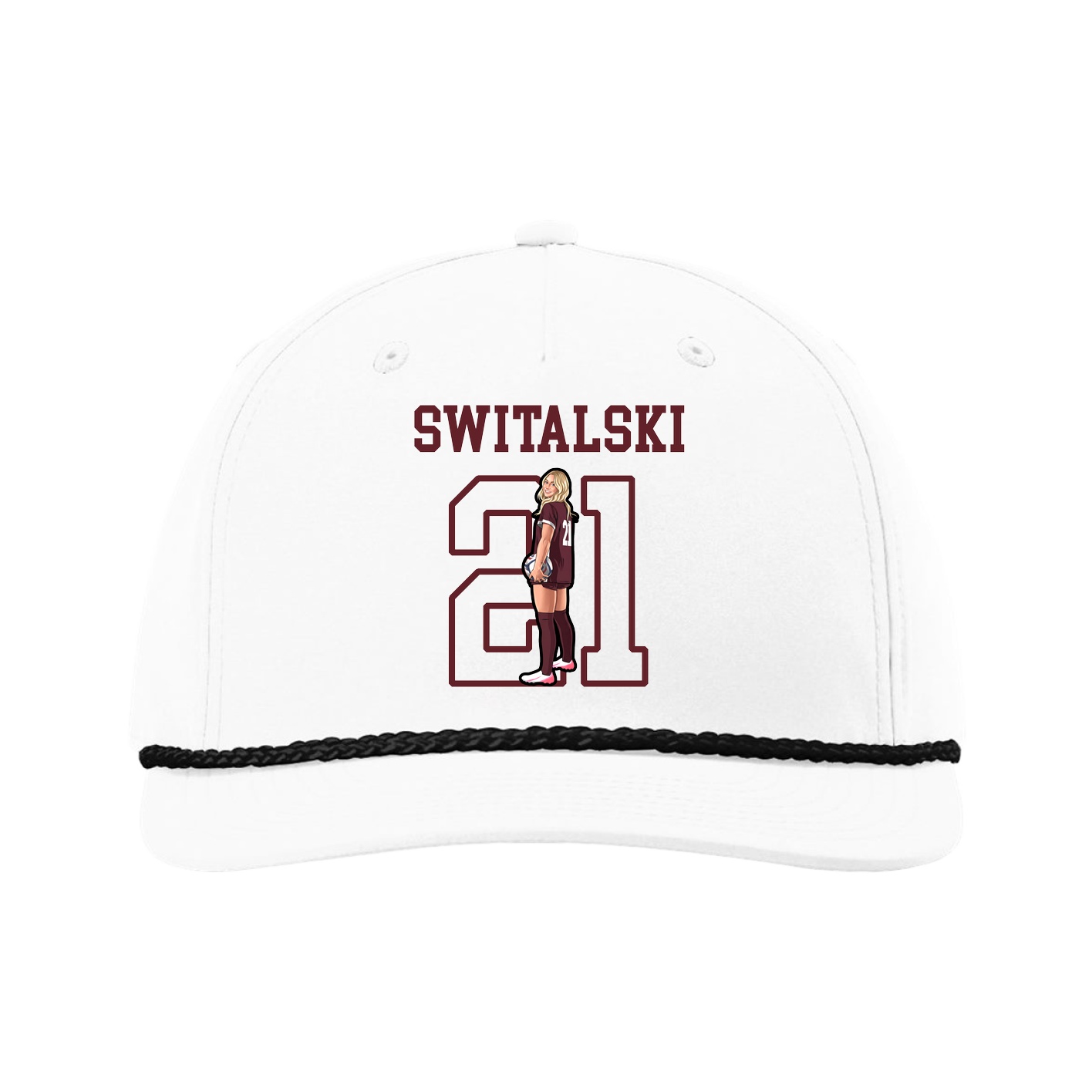 Five-Panel Classic Rope Cap — Shirsey in White