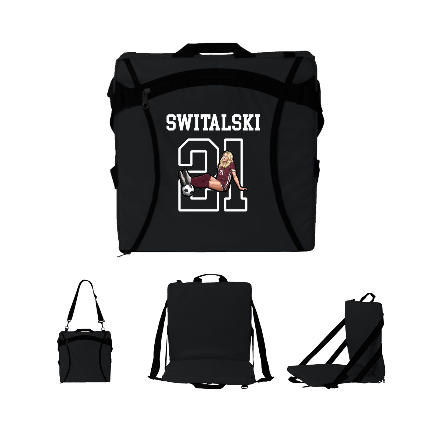 Folding Stadium Seat — Shirsey in Black