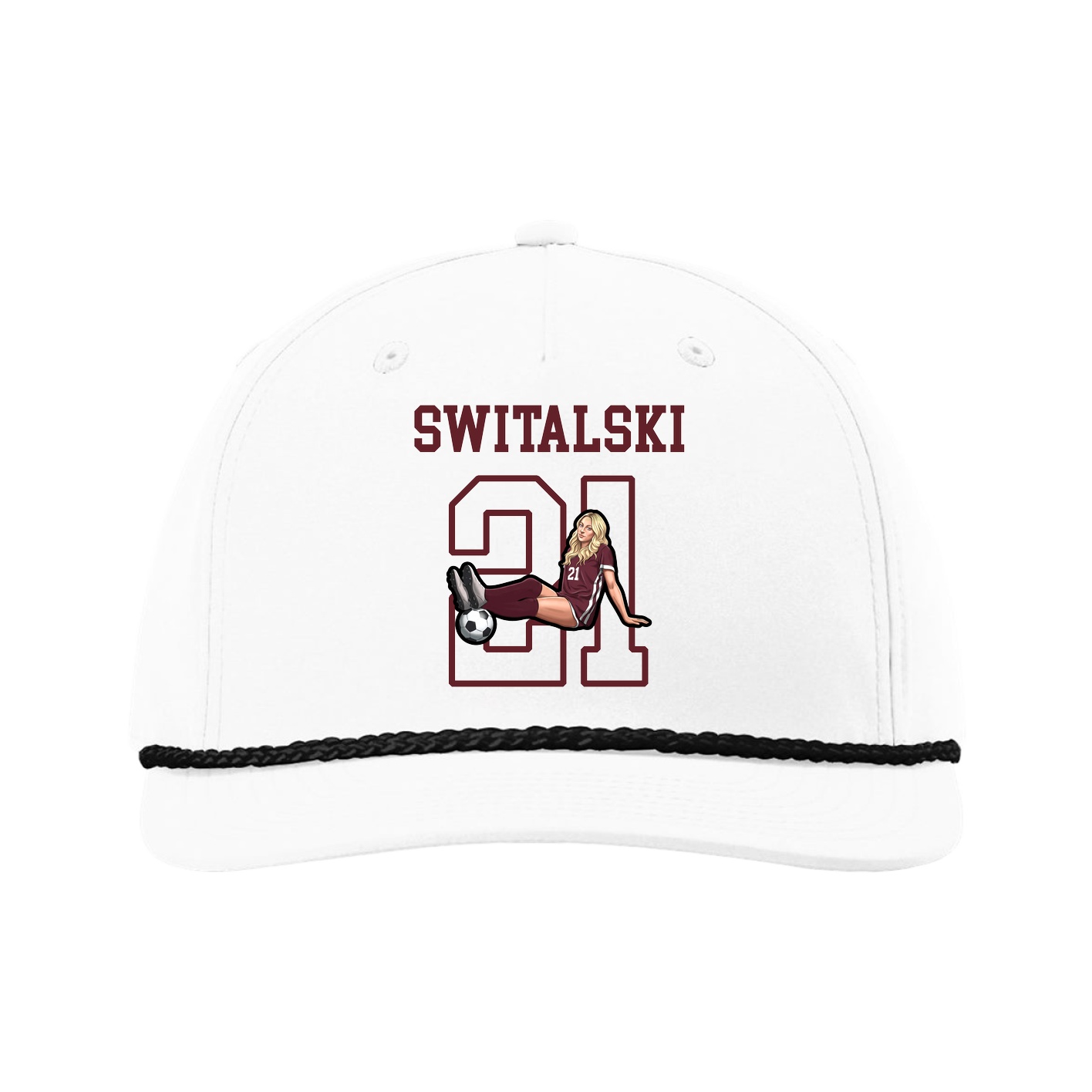 Five-Panel Classic Rope Cap — Shirsey in White