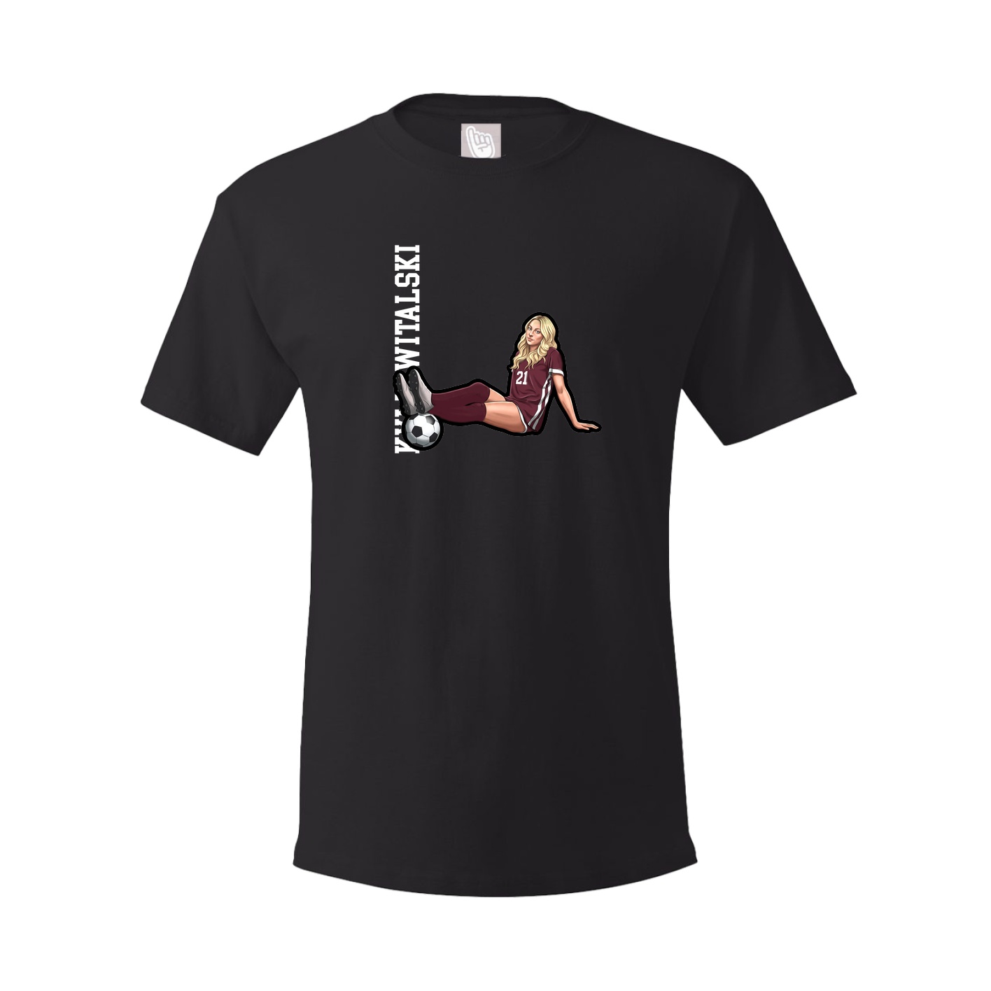 Youth Tee — Name Vertical in Black