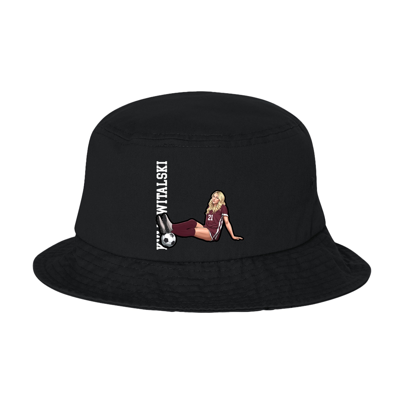 Bucket Cap — Name Vertical in Black
