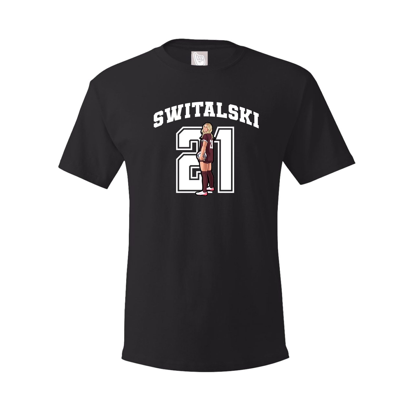 Youth Tee — Number in Black