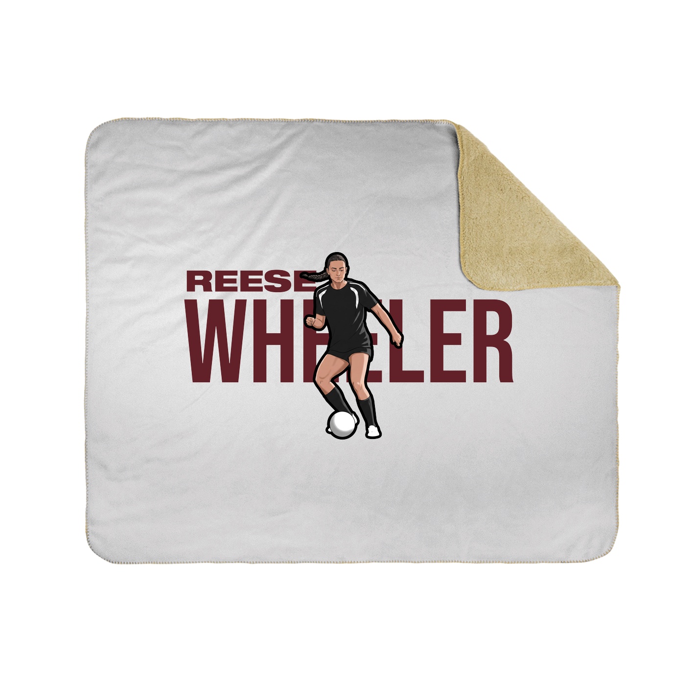 Throw Blanket — Player Name in White