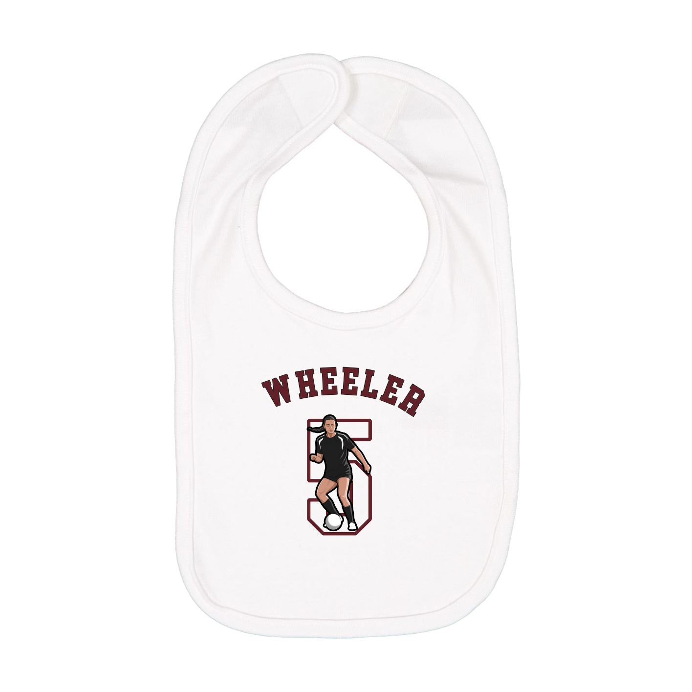 Infant Bib — Shirsey Arch in White