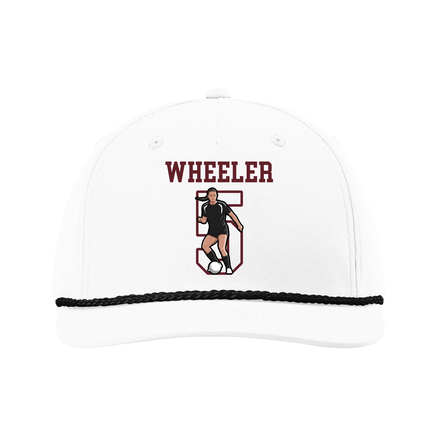 Five-Panel Classic Rope Cap — Shirsey in White