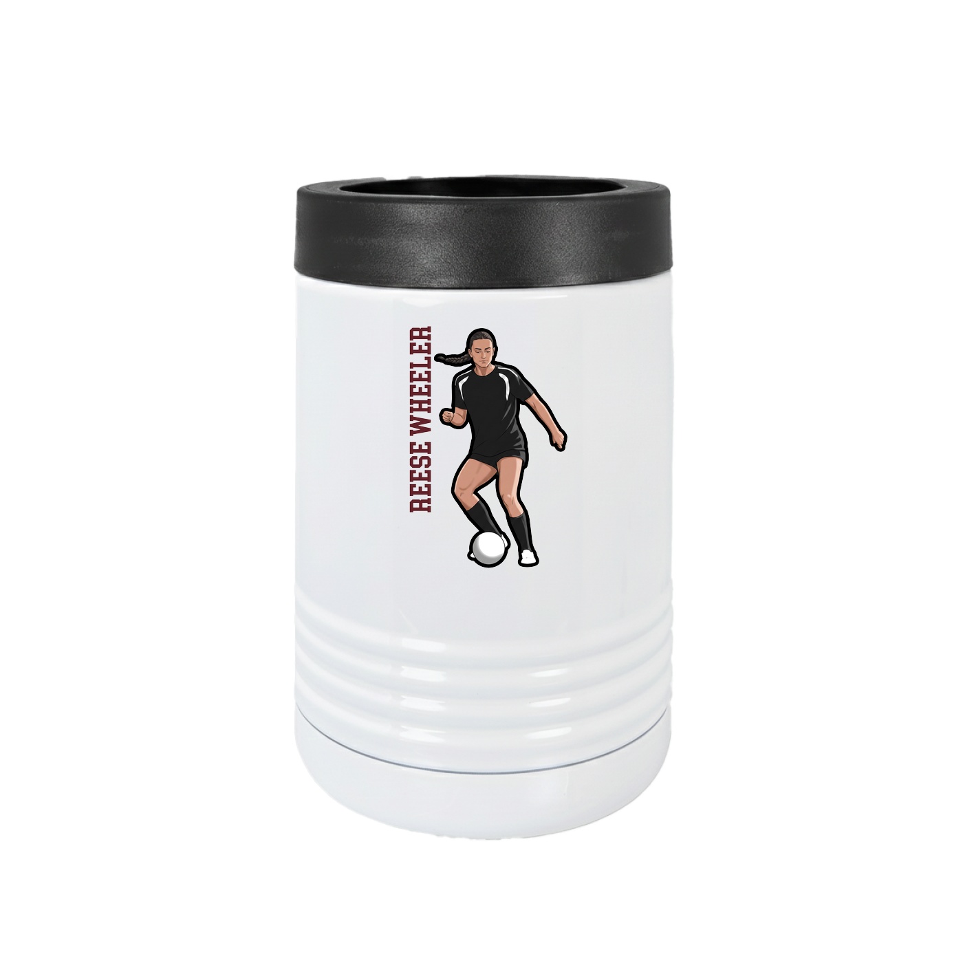 Beverage Holder — Name Vertical in White