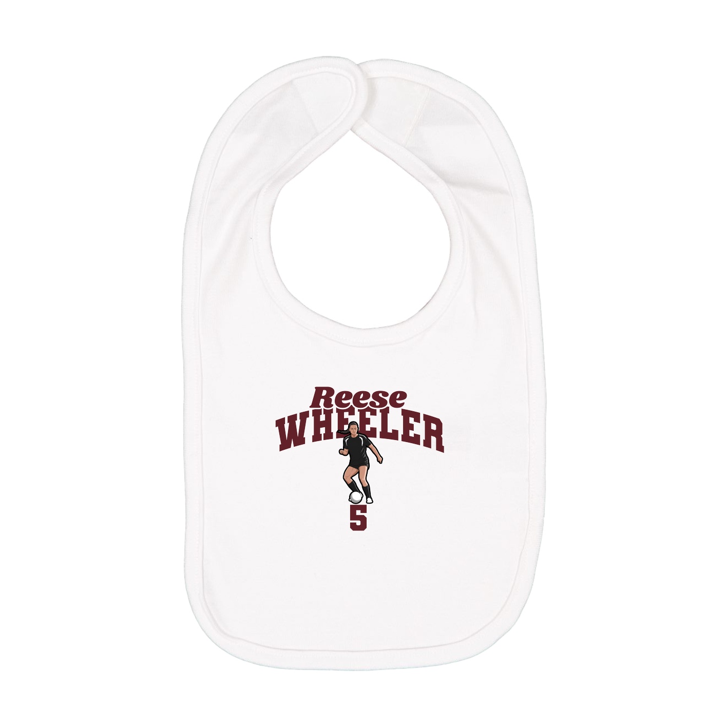 Infant Bib — Signature Arch in White