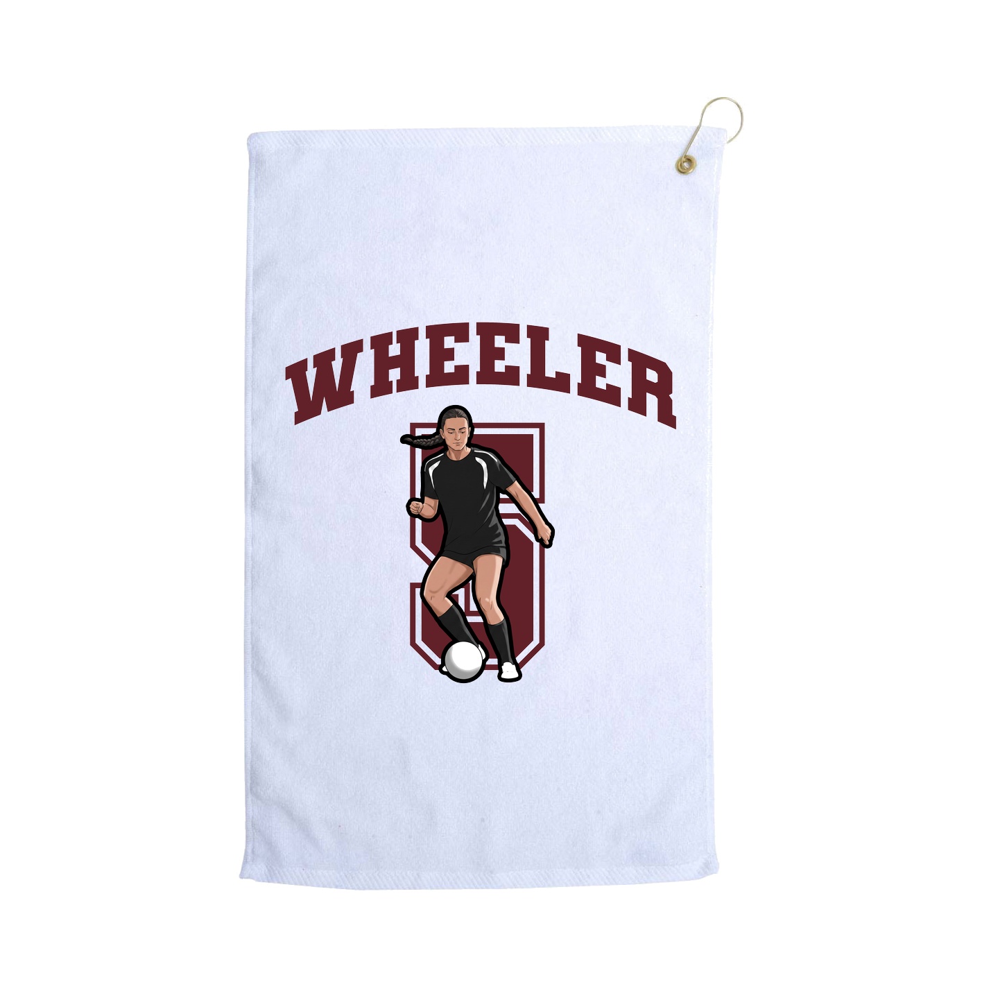 Golf Towel — Number in White